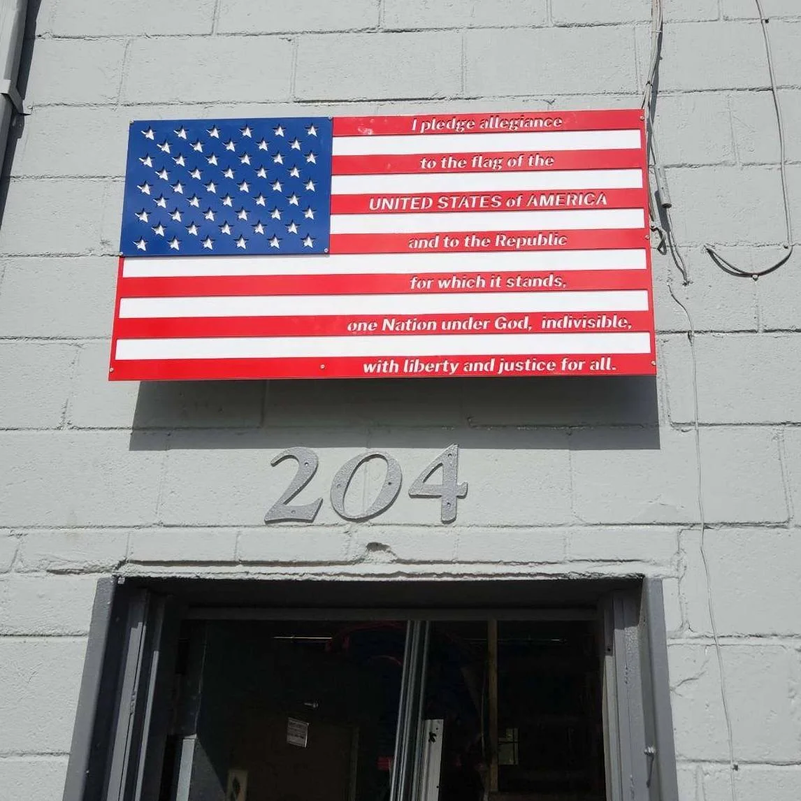 Our very first production flag was purchased by Triplett &amp; Coffey, Inc. Founded in 1980, this family-owned welding shop is one of the many small businesses that are the backbone of the local community. Being experienced with powder coating durabi