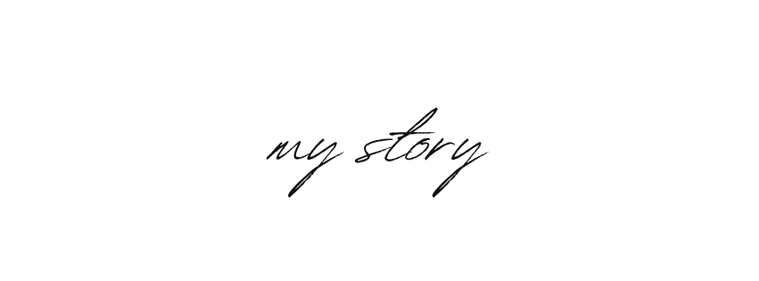 Black and white image with the text 'tell your story'.