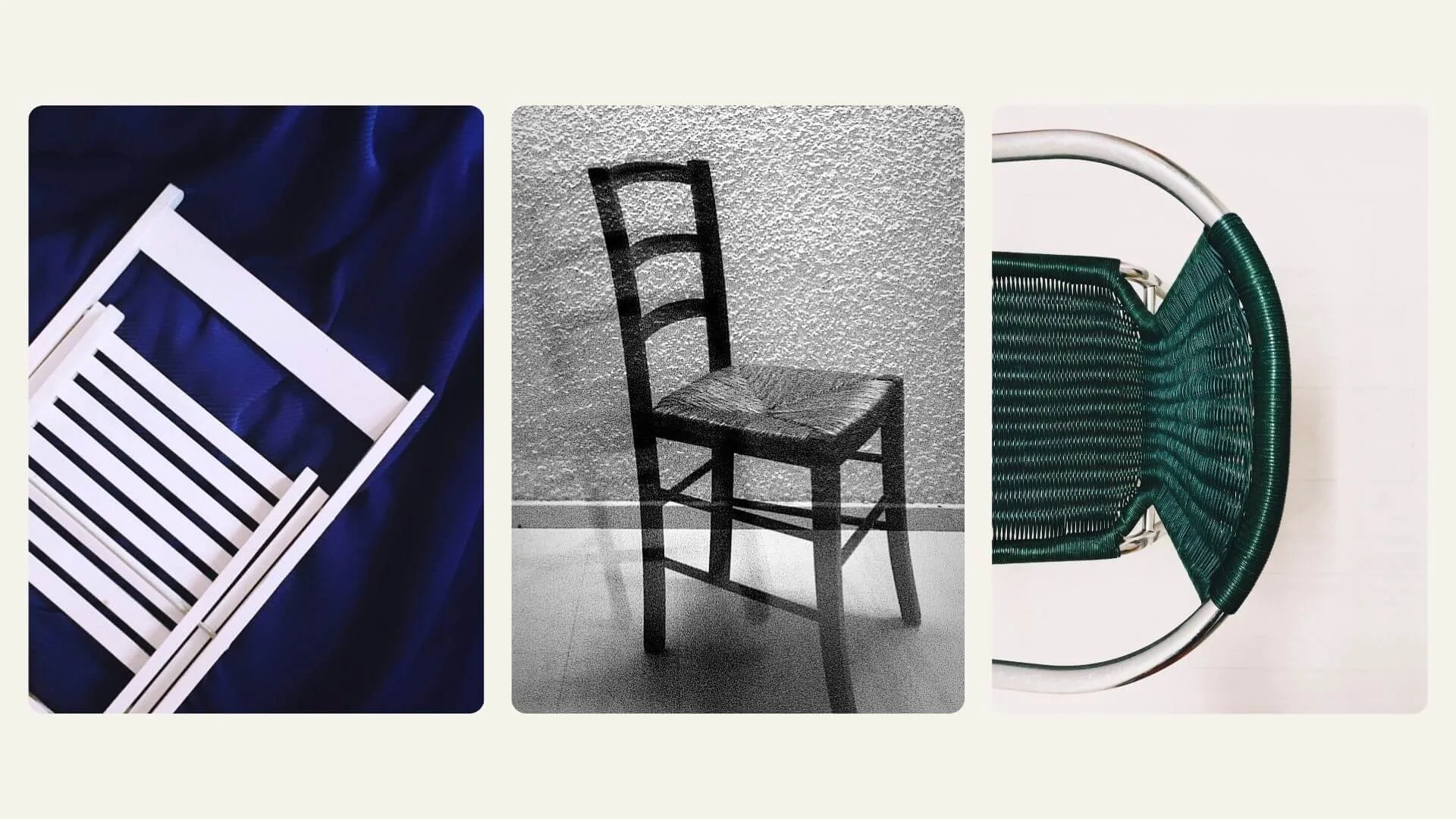 Creative mobile photography of chairs from a close up angle shot on iphone