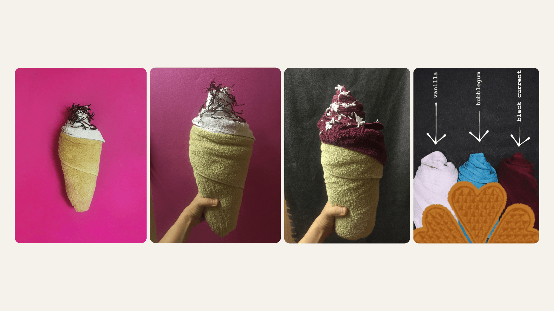 Creative mobile photography of towels from a close up angle shot on iphone