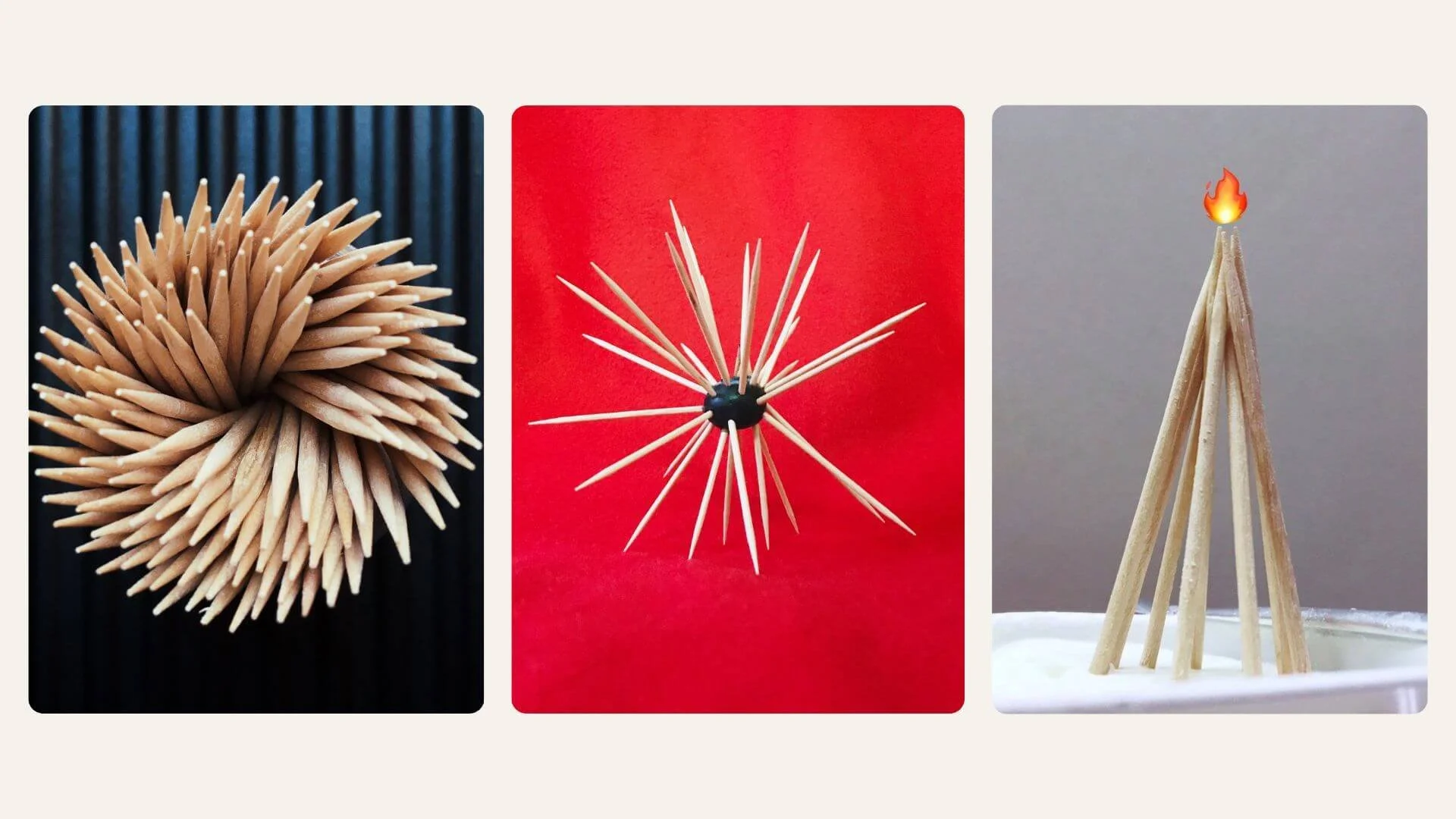 Creative mobile photography of a household object which is toothpicks