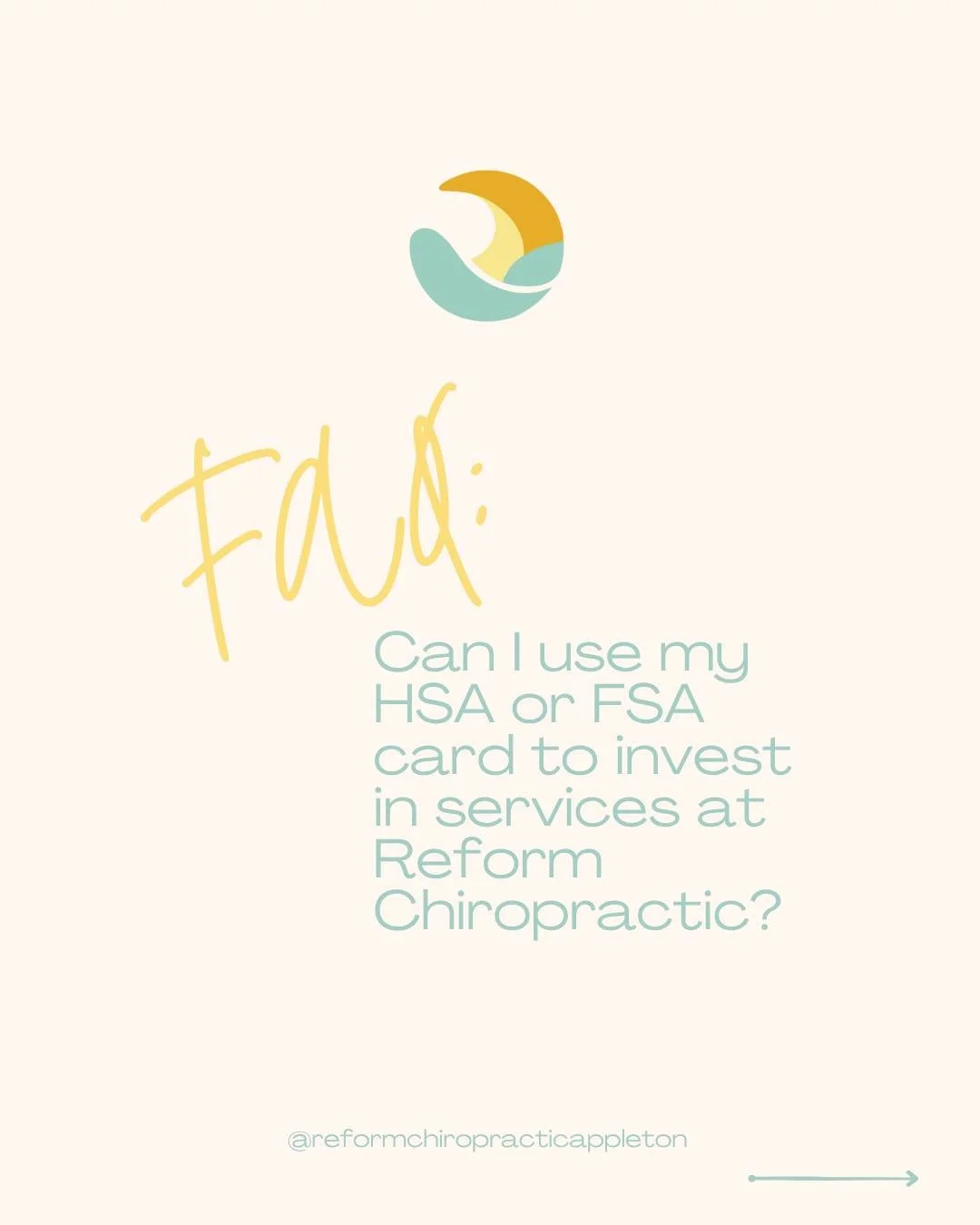 ✨Did you know? You can use your HSA or FSA card for services at Reform Chiropractic!

Your pre-tax dollars can go toward investing in care that supports your body, your nervous system, and your overall well-being. 🙌

Have questions about how it work