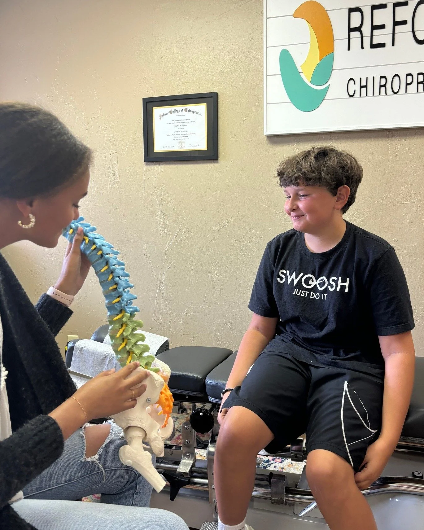 Your teens low back pain isn&rsquo;t just &ldquo;growing pains&rdquo;. It can come from sitting for hours at school, carrying heavy backpacks, or being active in sports without proper recovery.

Gentle chiropractic care and simple home care helps you