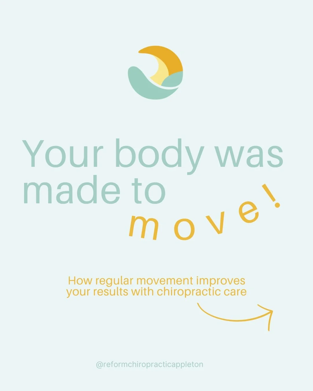 Your body was made to move.

Movement is one of the ways your body was designed to function, adapt, and thrive. When you move, blood gets pumping, joints get nourishment, muscles get stronger, your nervous system gets valuable input, and energy often