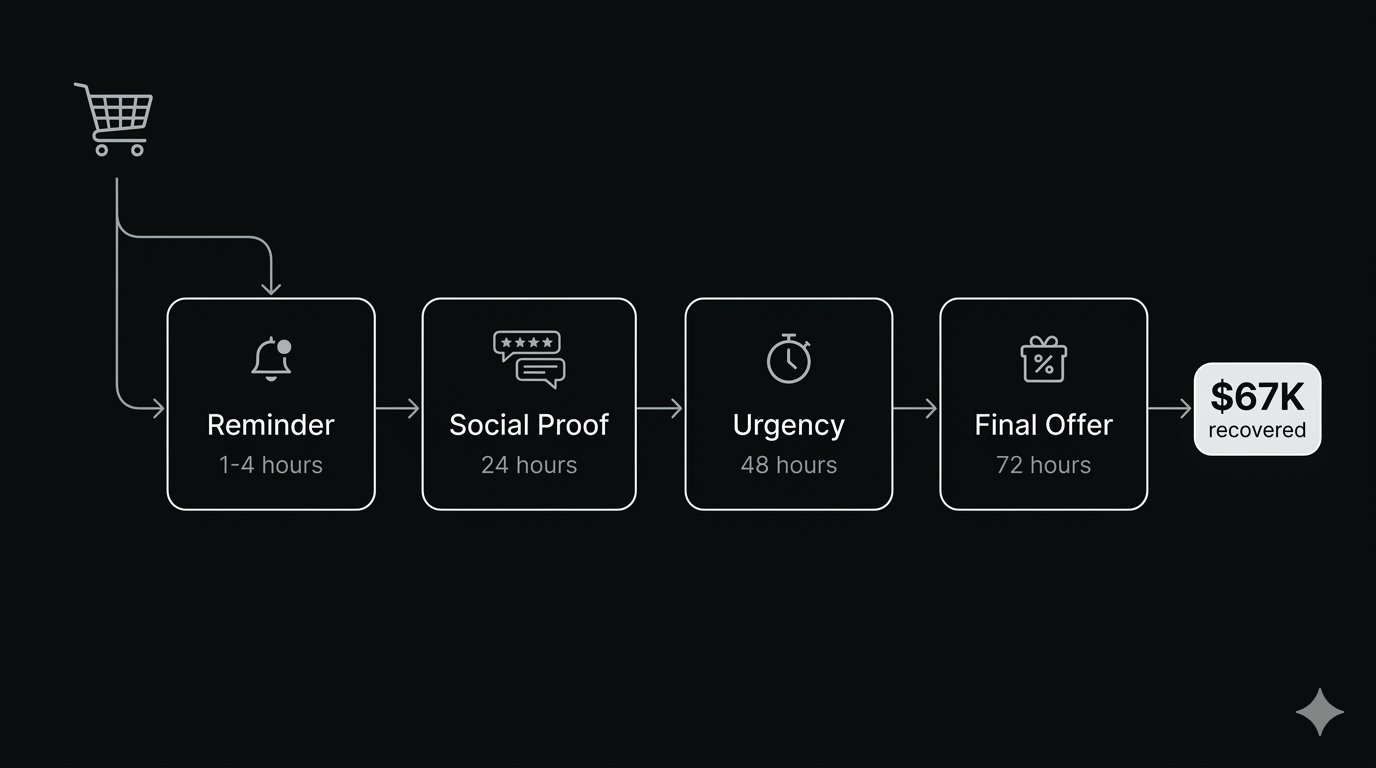 Abandoned Cart Email Strategy: The Exact Sequence That Recovers 12-15% of Lost Revenue