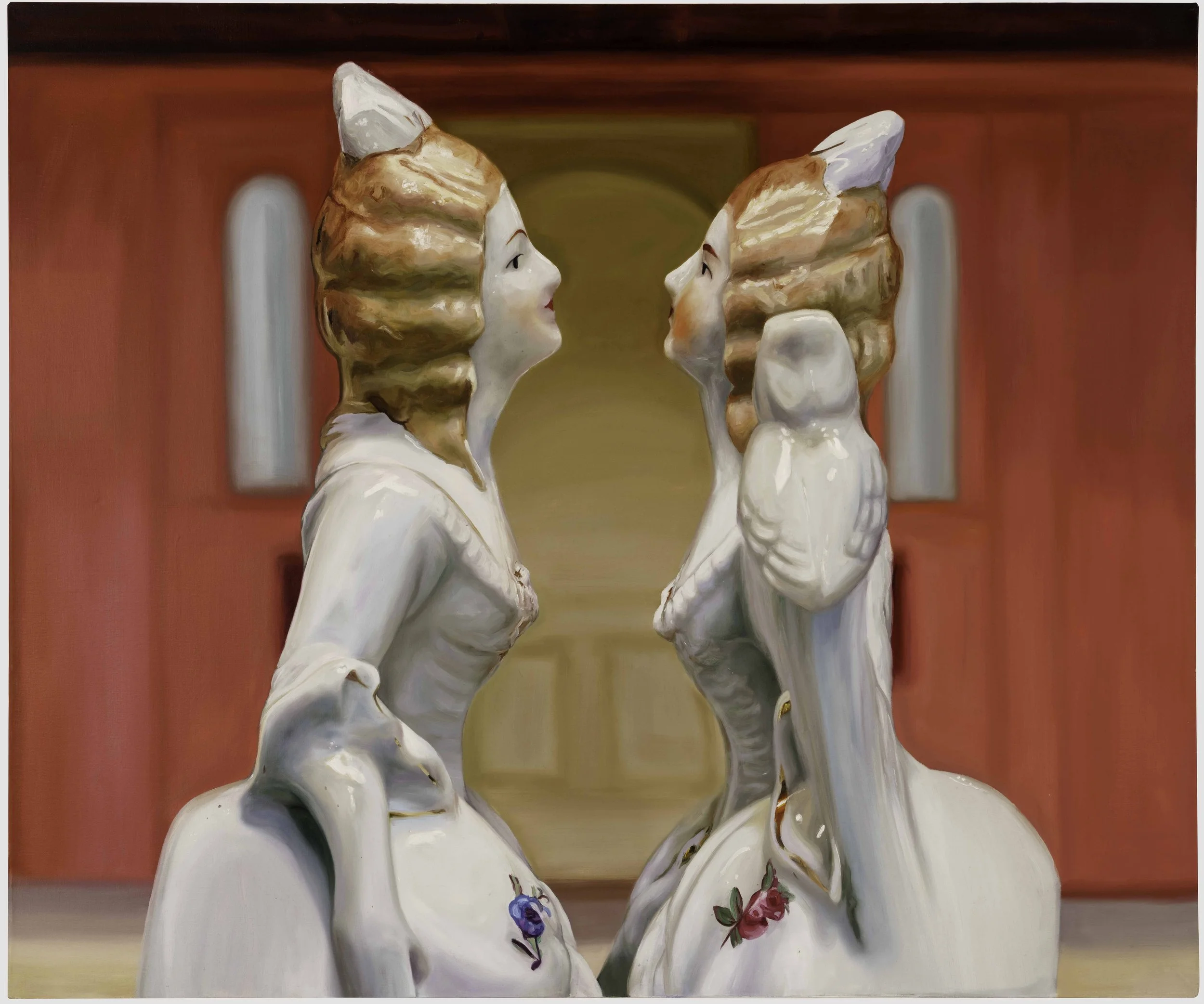 Pecking Order, 2026, oil on linen 40 x 48 inches, Photo credit: EG Schempf