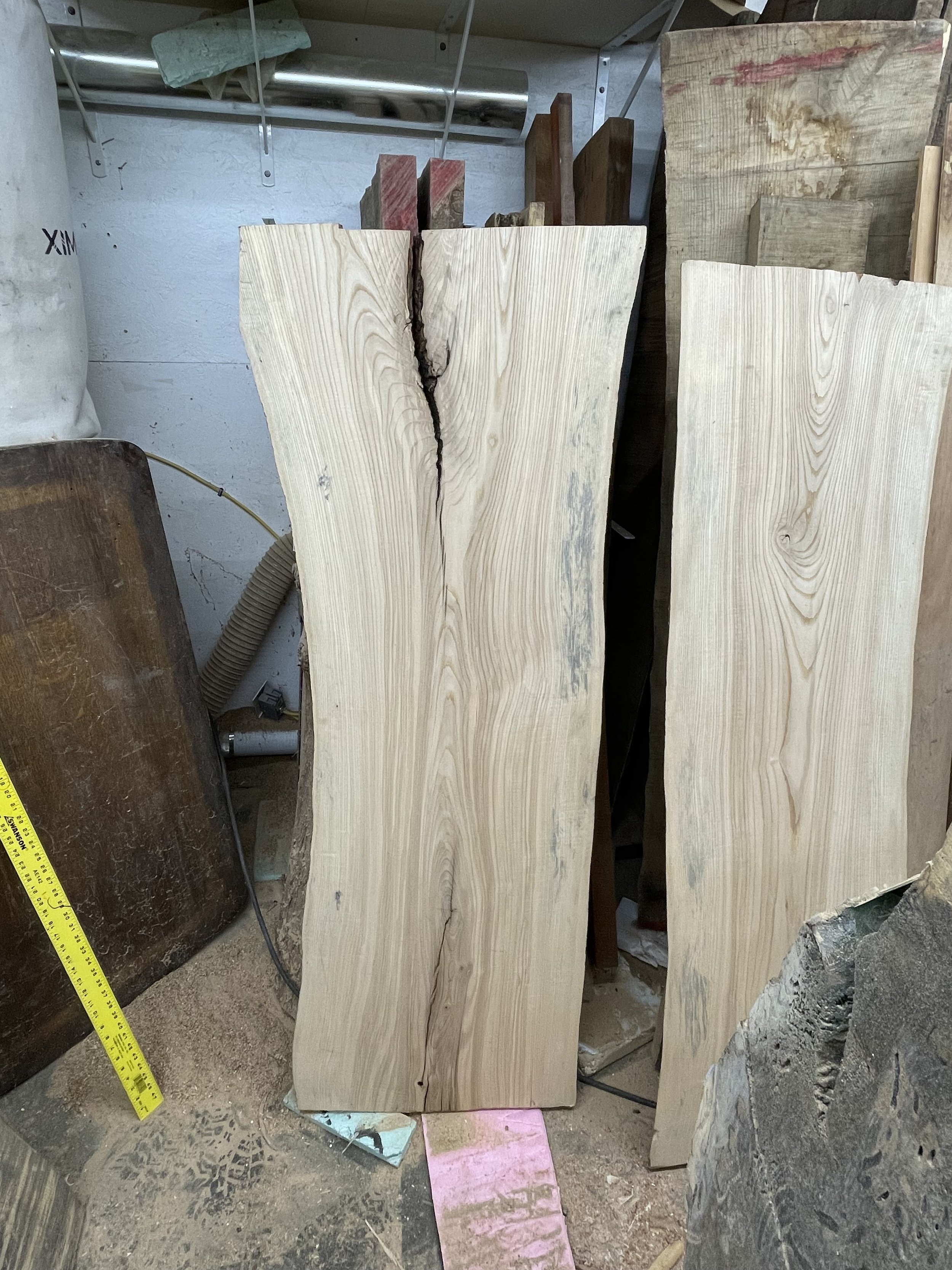 Locally Sourced Live Edge Woodworking Ash Slab | Located in Dix Hills, NY Long Island