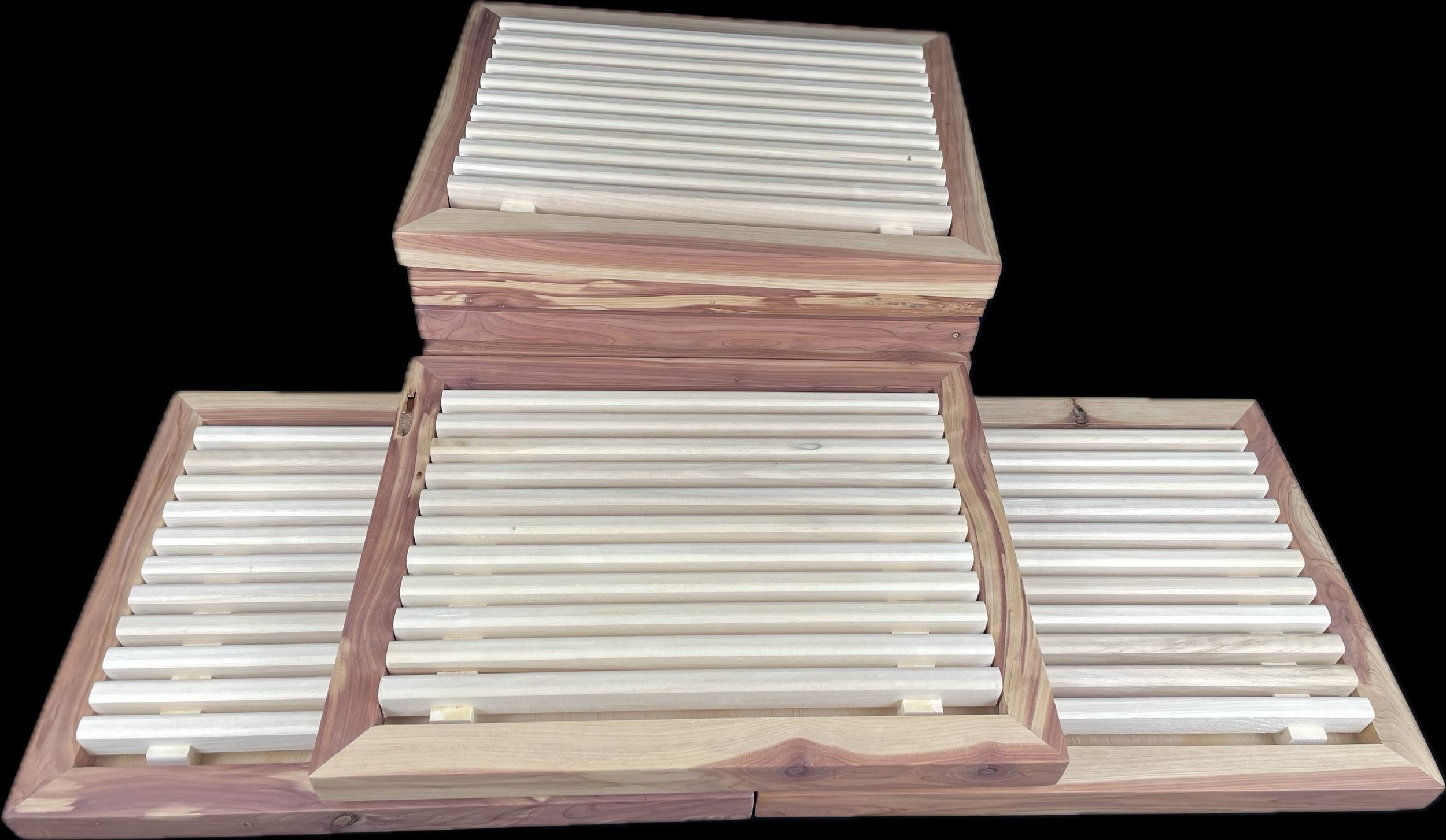 
This crumb catching bread cutting board saves you from the mess of crumbs scattering everywhere that occurs while using a normal cutting board.  With the ease of a removable grate that allows you to simply discard the crumbs it saves you the headach