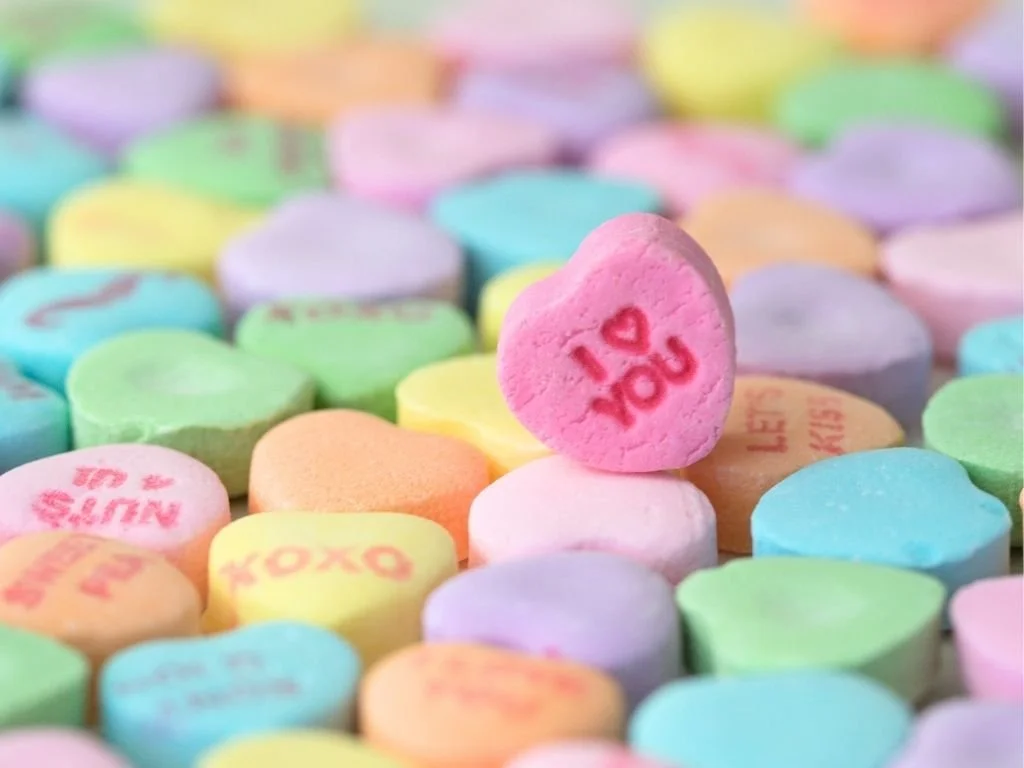 Candy hearts love languages