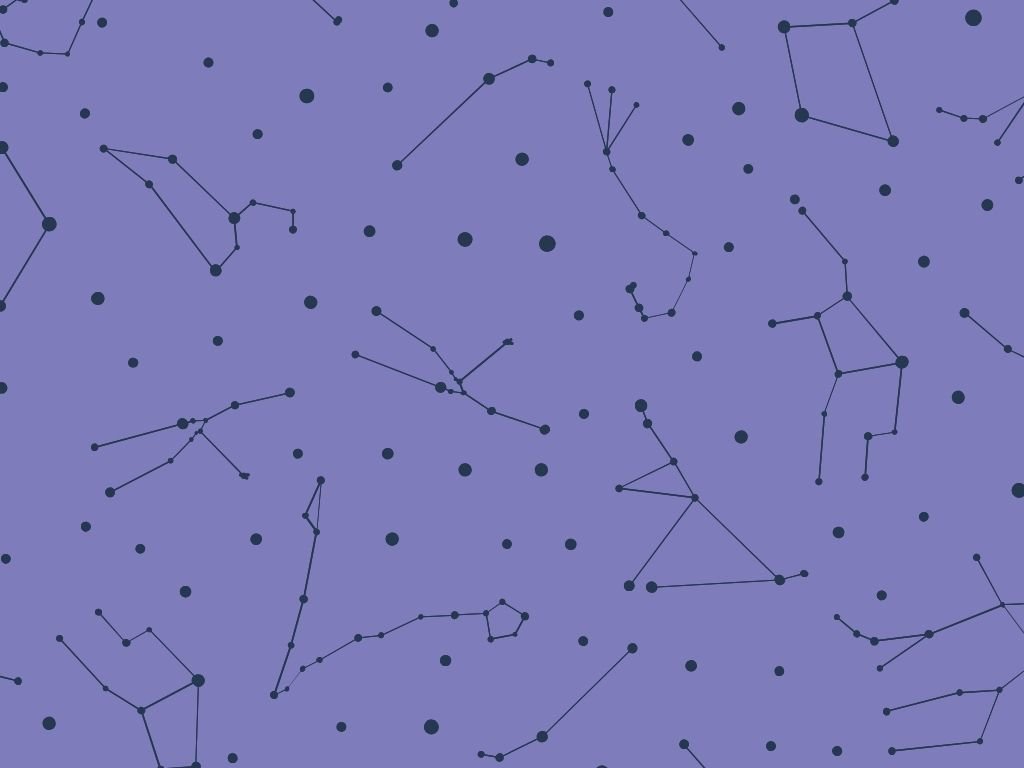 Purple pattern of constellations