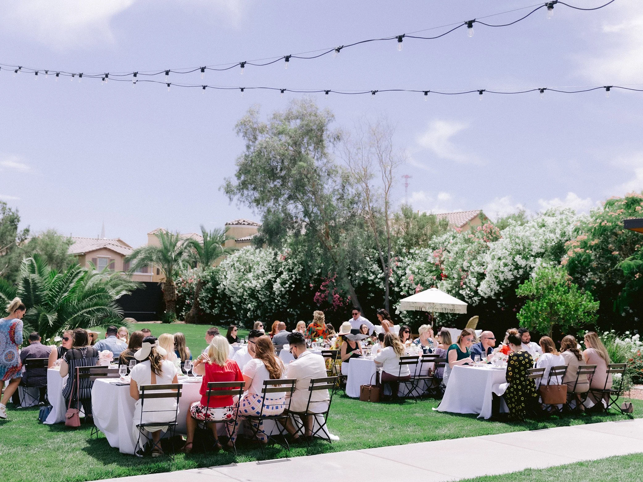 Outdoor event at the Lotus House in Las Vegas.