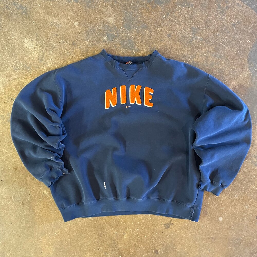 90s vintage hot sale nike spellout sweatshirt