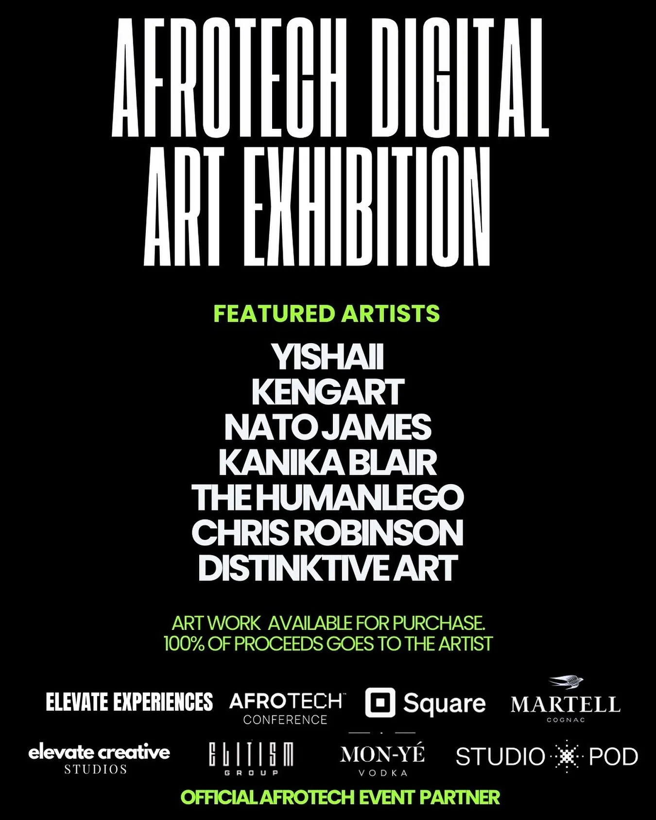Honored to be featured in the AfroTech Digital Art Exhibition, opening October 28th, 2025.

Each piece exhibited is a mirror of self, of purpose, of legacy.
 Grateful to stand alongside visionary artists reshaping the intersection of art and technolo