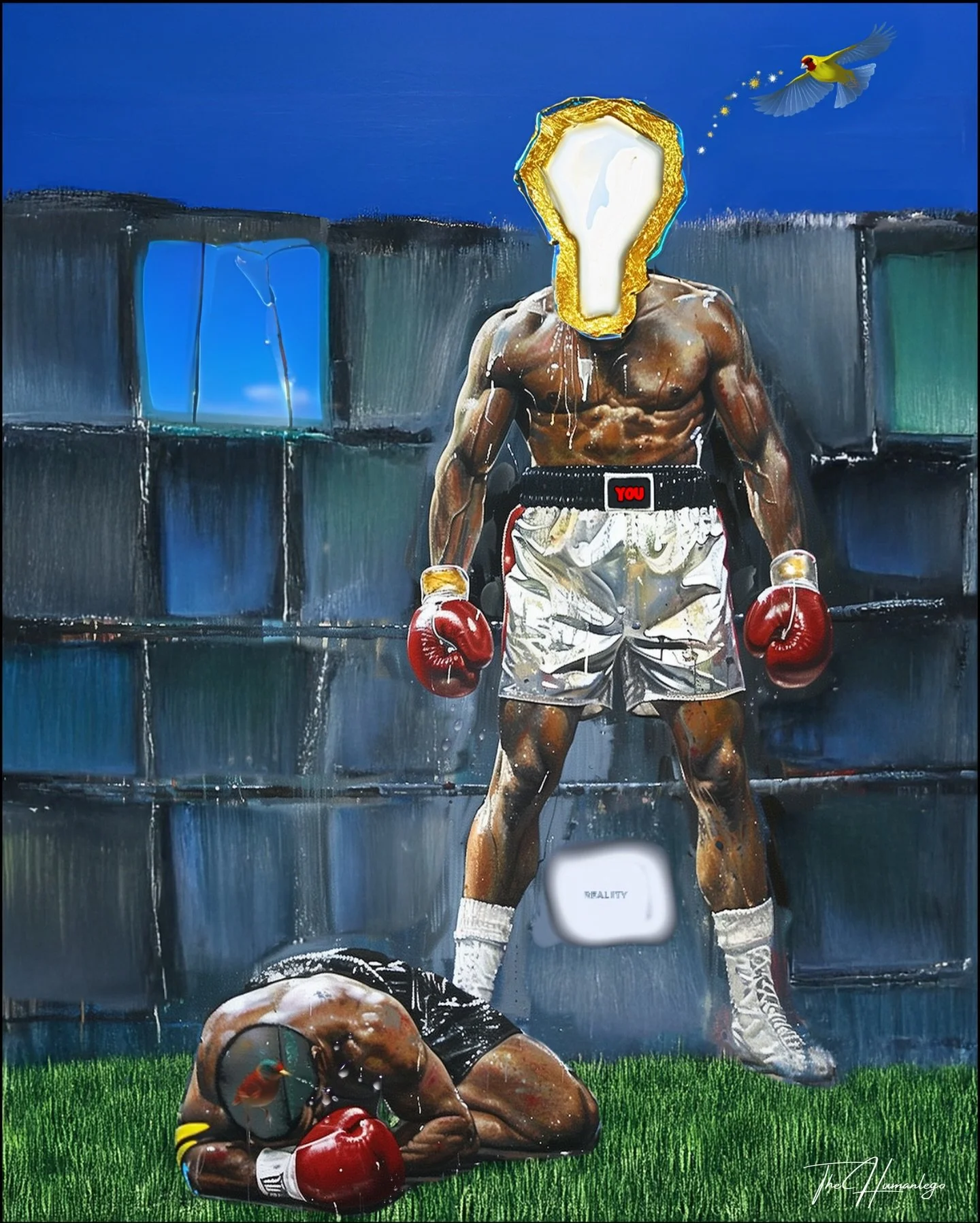 Modern-day David and Goliath.

David didn&rsquo;t win with strength.
He won when he stopped listening to the noise
and trusted the quiet thought that screamed, go anyway.

The battle wasn&rsquo;t external.
It was in the mind.

Be You Till Full.