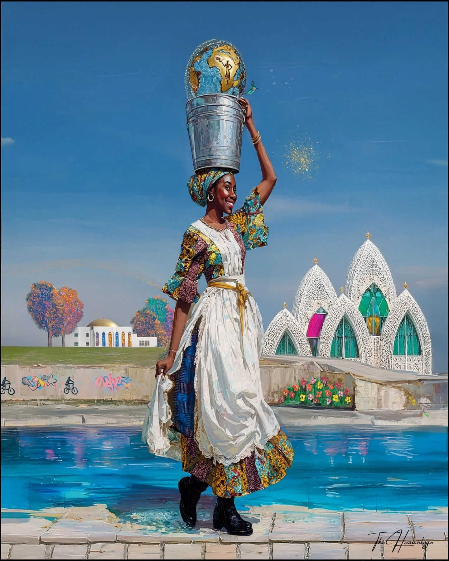 Her name is Grace&hellip; she knows who she is, so she smiles.
Not because life is light, but because her spirit is stronger than its weight.
She carries the world, not as a burden, but as purpose.
Balanced by faith, guided by the Big Dude Upstairs, 