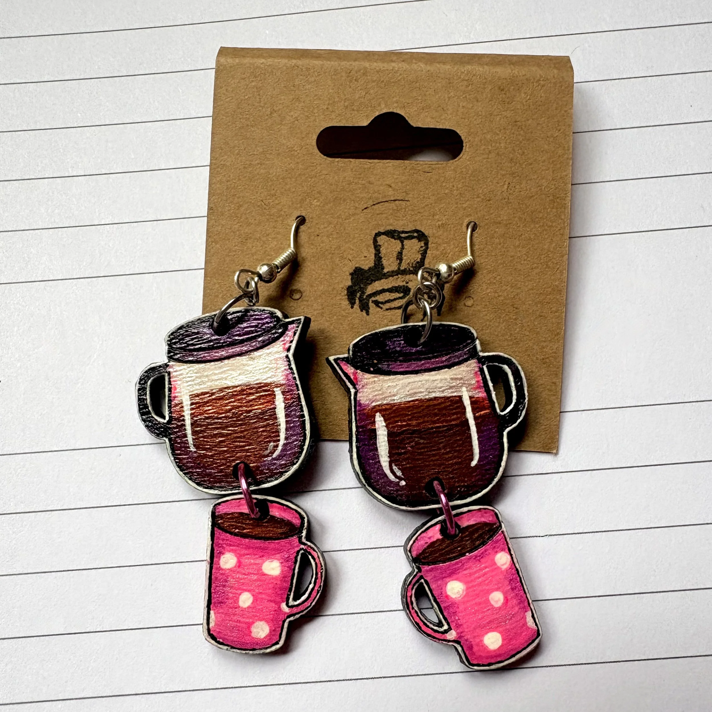 Coffee Break Dangle Earrings