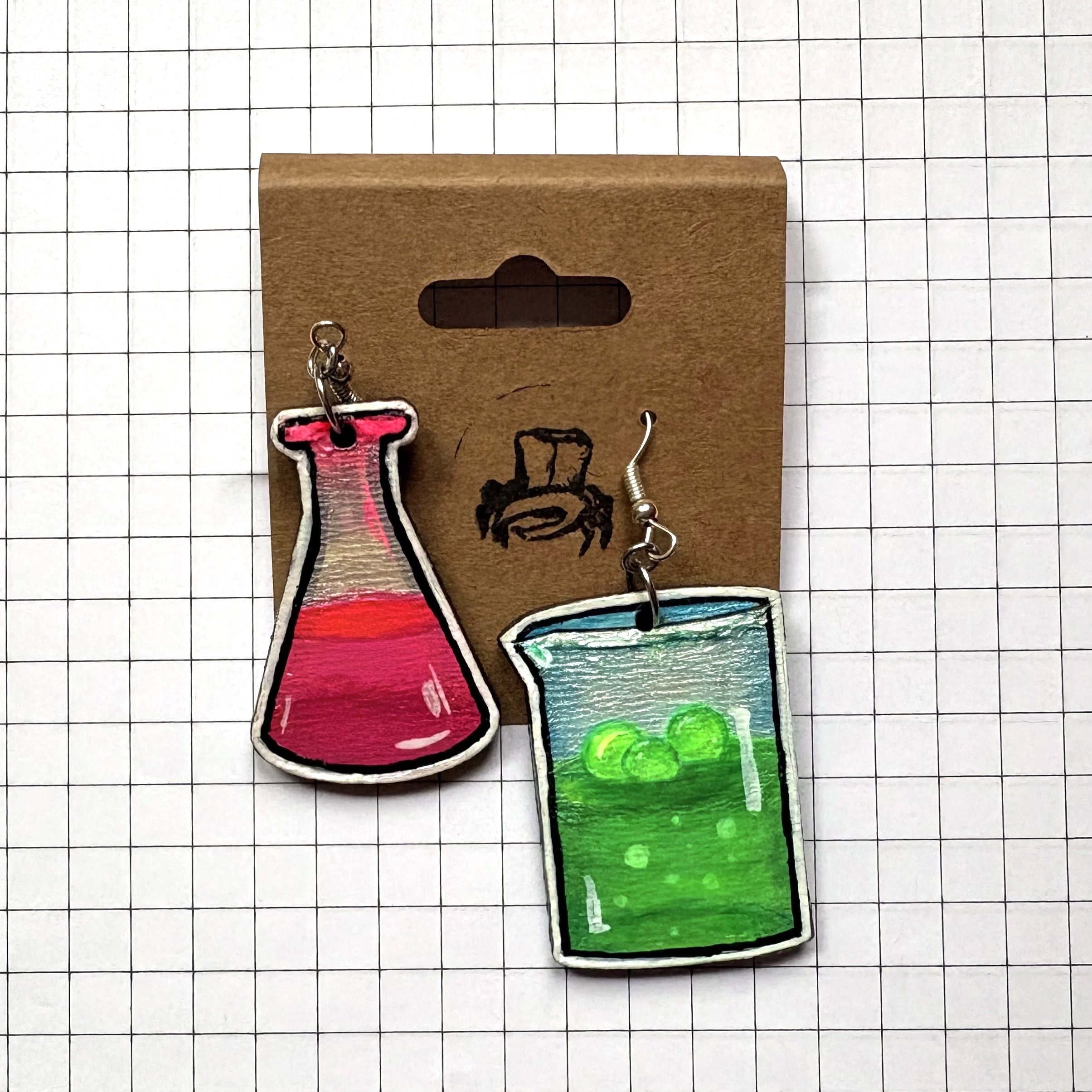 Lab Equipment Dangle Earrings
