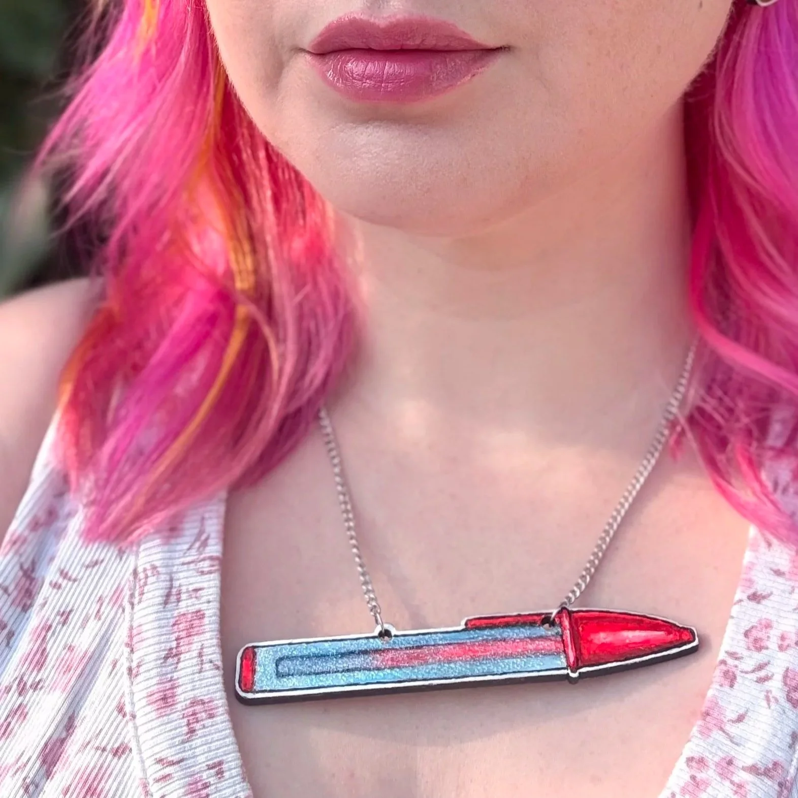 Red Pen Necklace