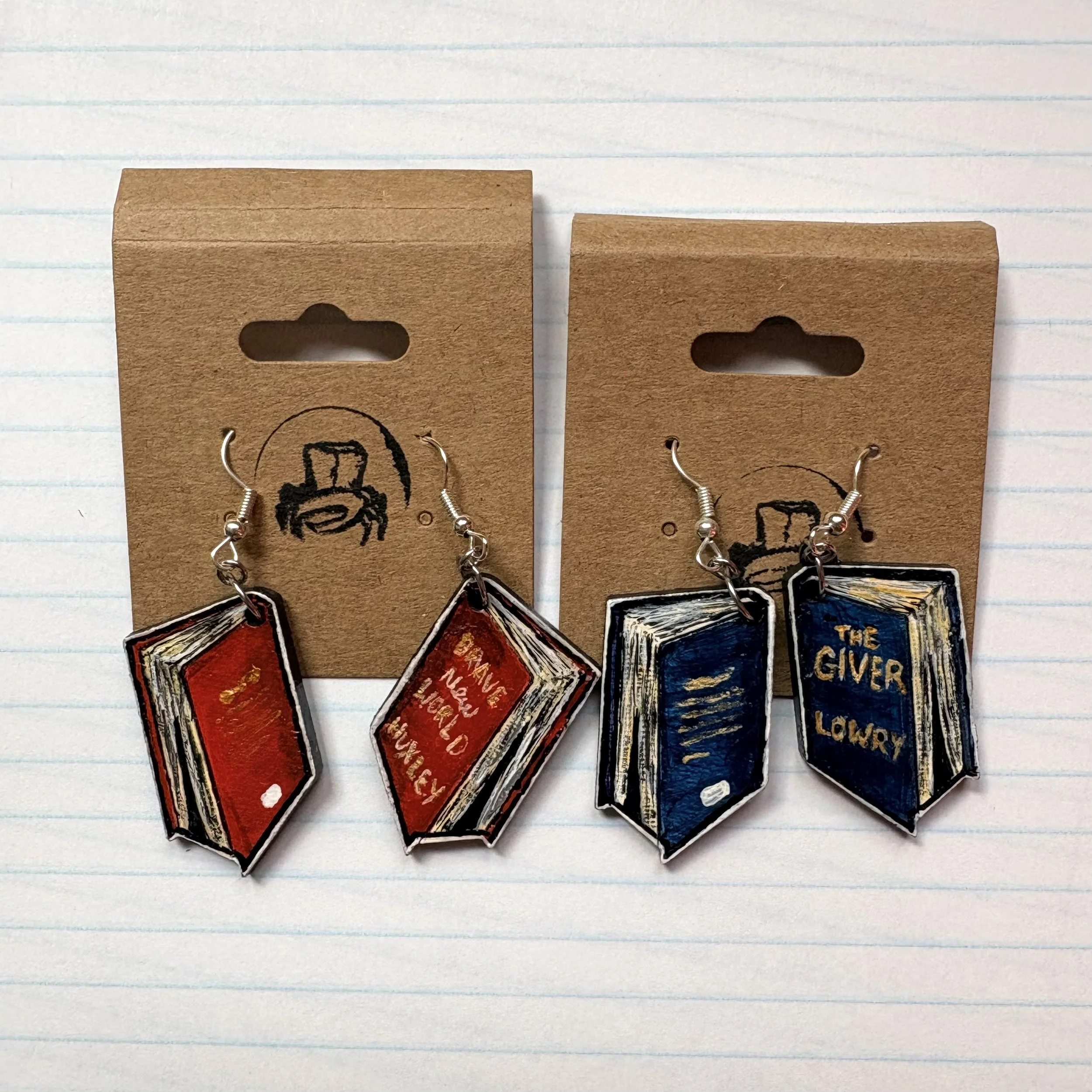 Classic Book Dangle Earrings