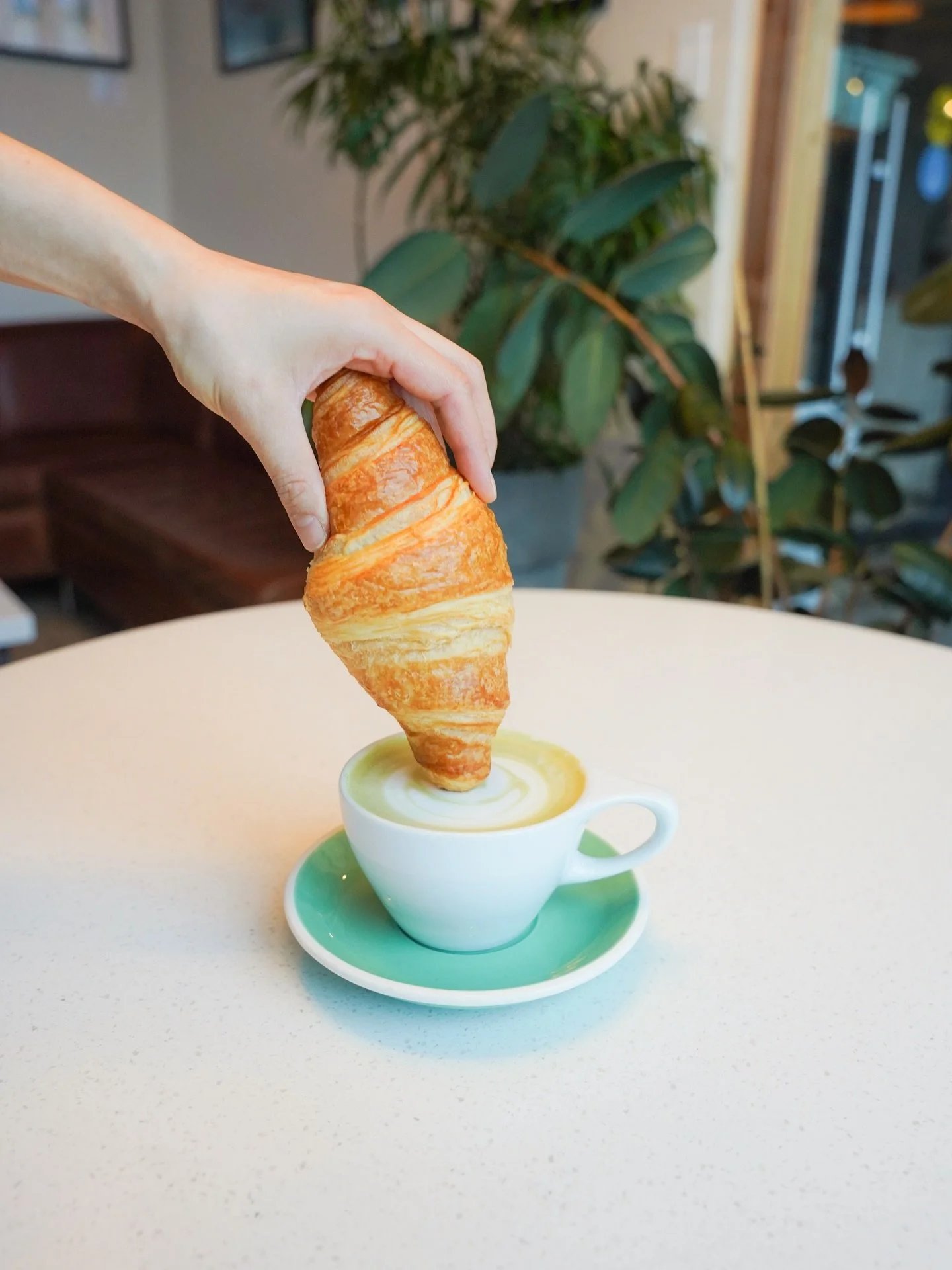 Matcha meets croissant and it couldn&rsquo;t make a better pair 🥐💚