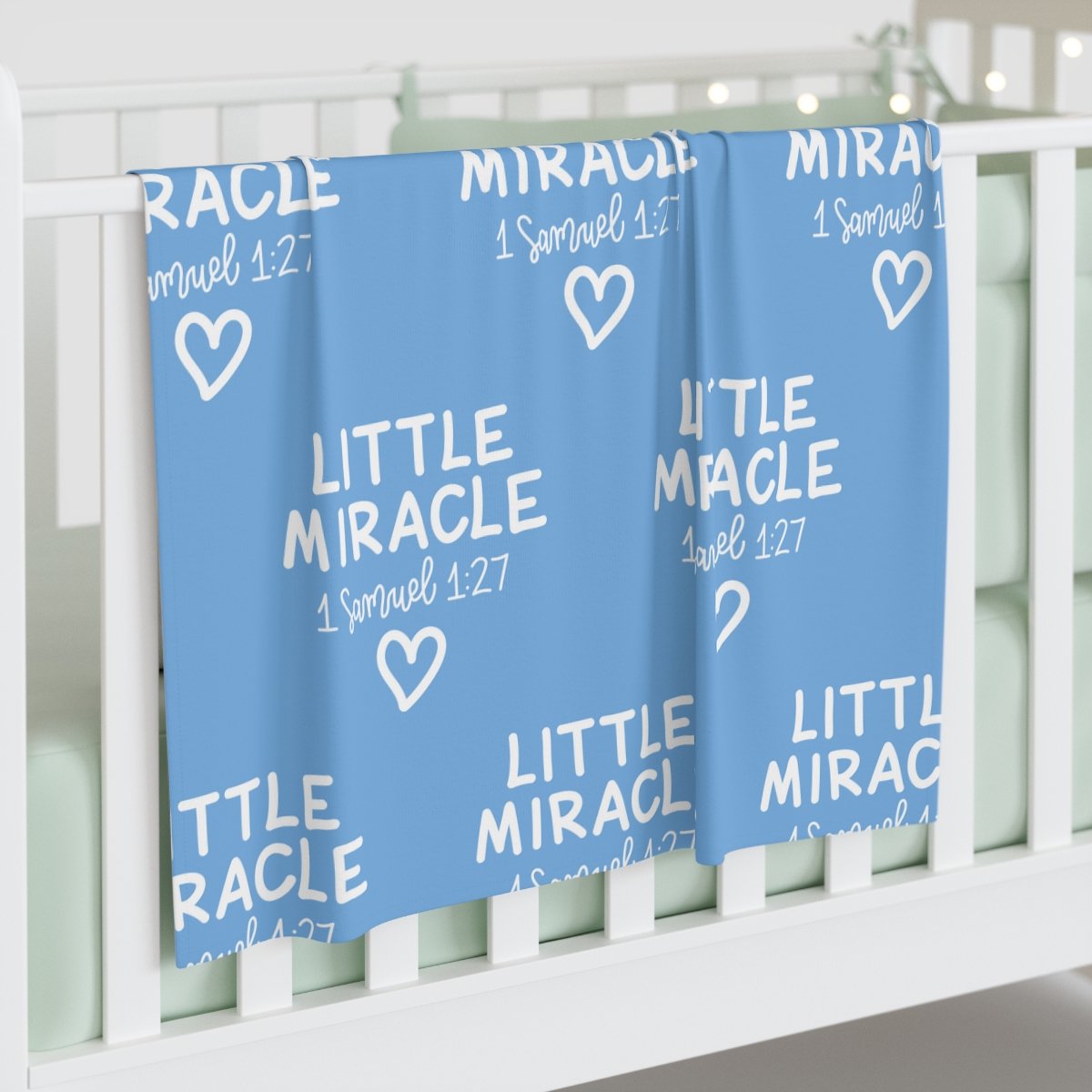 Little Miracle Boys Baby Swaddle Blanket