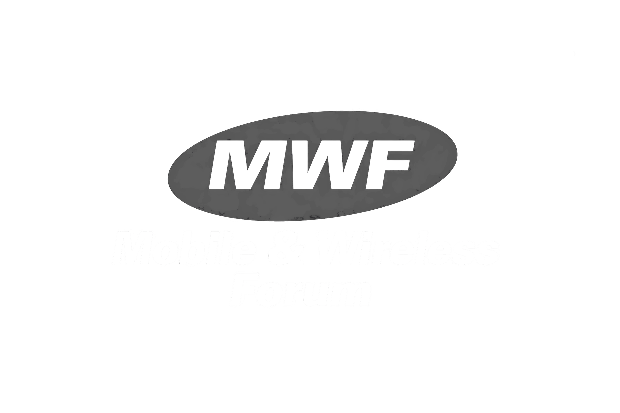 Logo for MWF Mobile & Wireless Forum, featuring the text 'MWF' inside an oval shape and 'Mobile & Wireless Forum' below it.