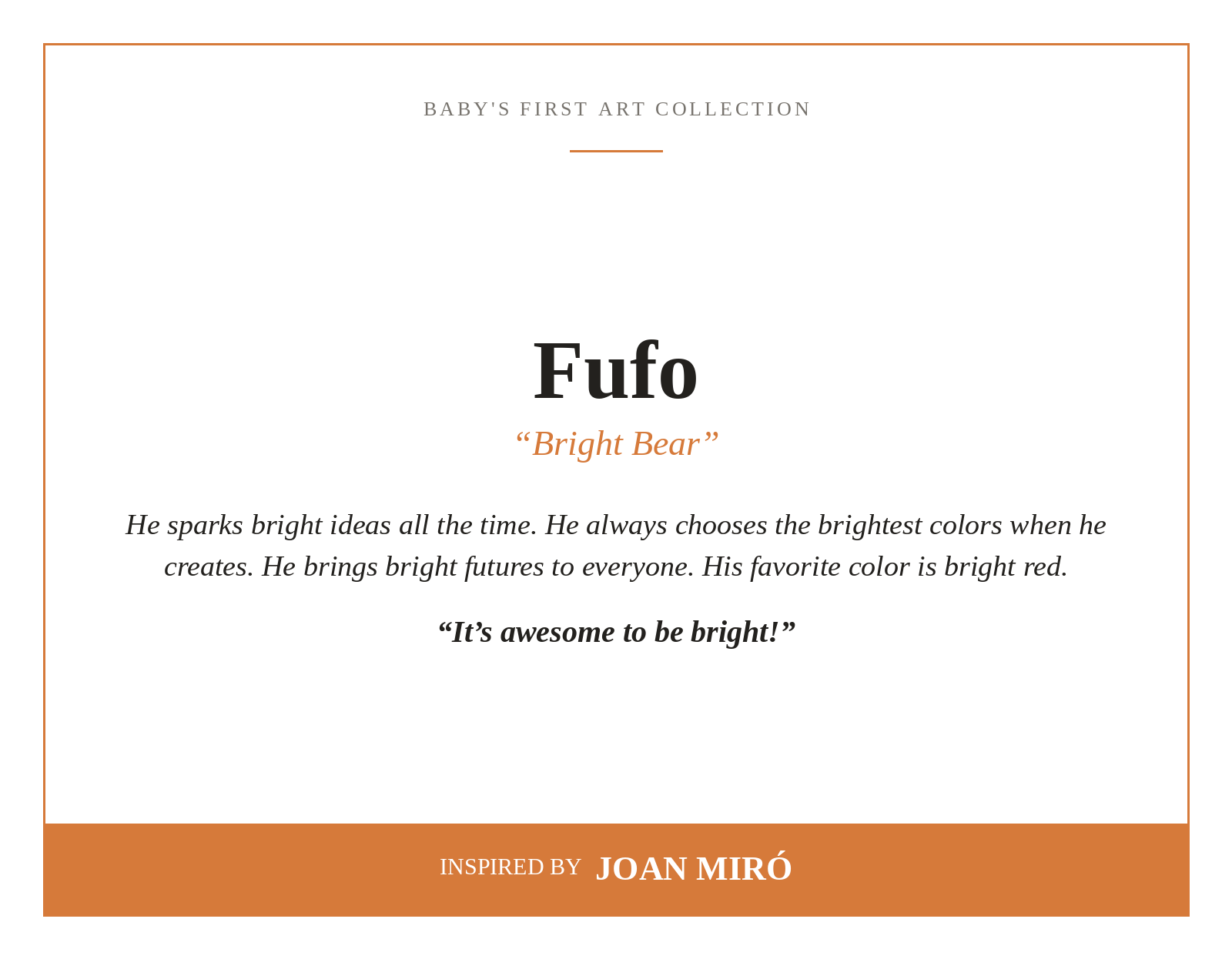 FUFO - Bright Bear, art plush toy by Jitka Exler, inspired by Joan Miró – view 2