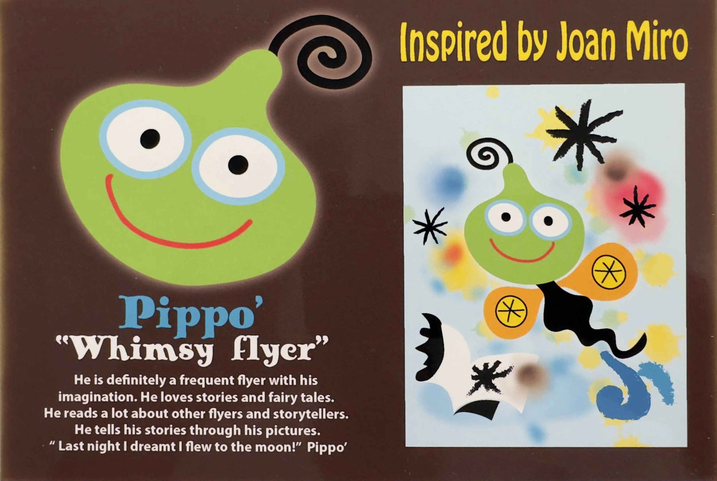 PIPPO - Whimsy Flyer, art plush toy by Jitka Exler, inspired by Joan Miró – view 6