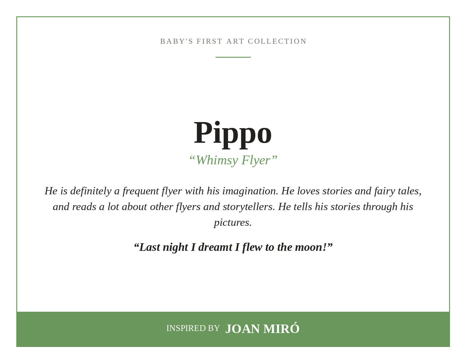 PIPPO - Whimsy Flyer, art plush toy by Jitka Exler, inspired by Joan Miró – view 2