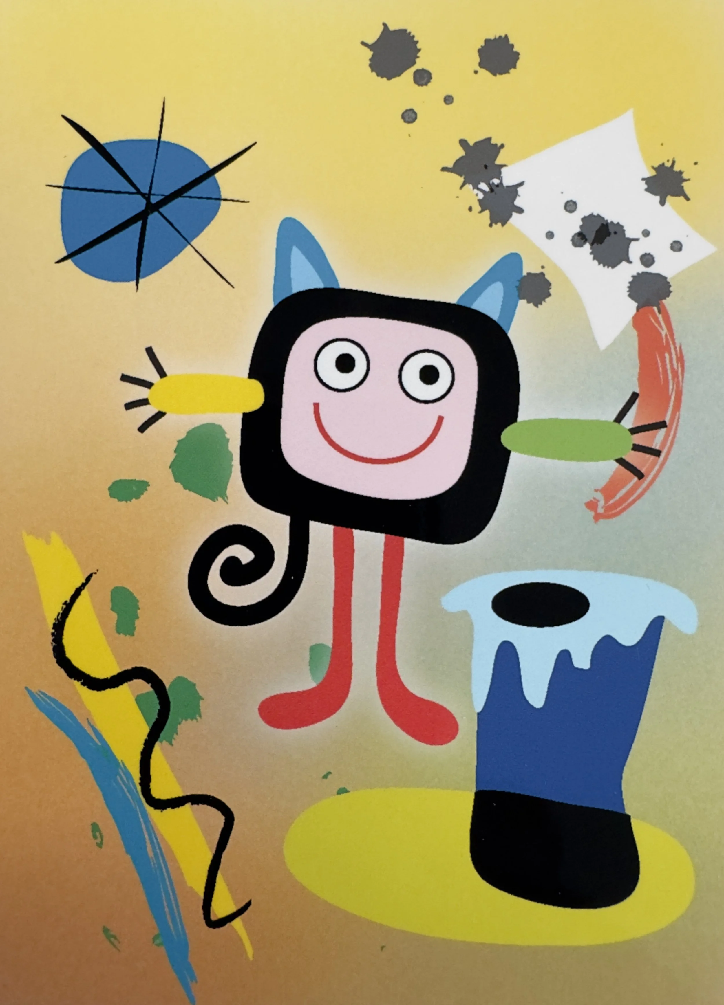 MICO - Finger Paint Cat, art plush toy by Jitka Exler, inspired by Joan Miró – view 4