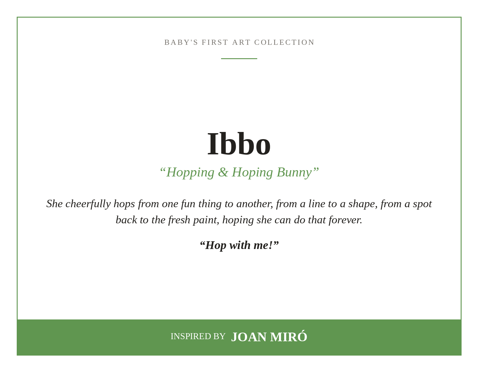 IBBO - Hopping and Hoping Bunny, art plush toy by Jitka Exler, inspired by Joan Miró – view 2