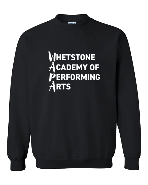 WAPA Black w/White Design Crewneck Sweatshirt (Blend)