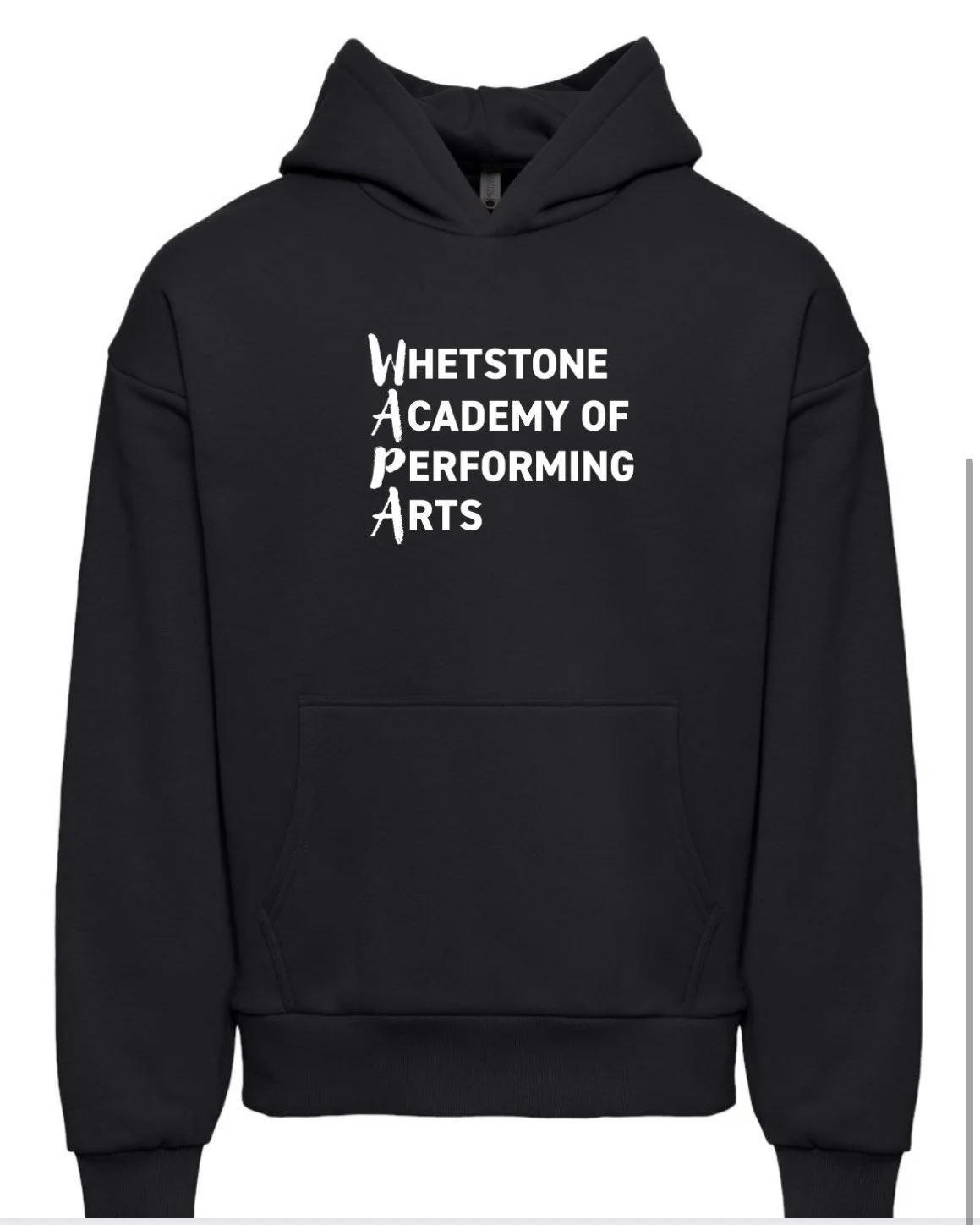 WAPA Black w/White Design Hoodie Sweatshirt (Blend)