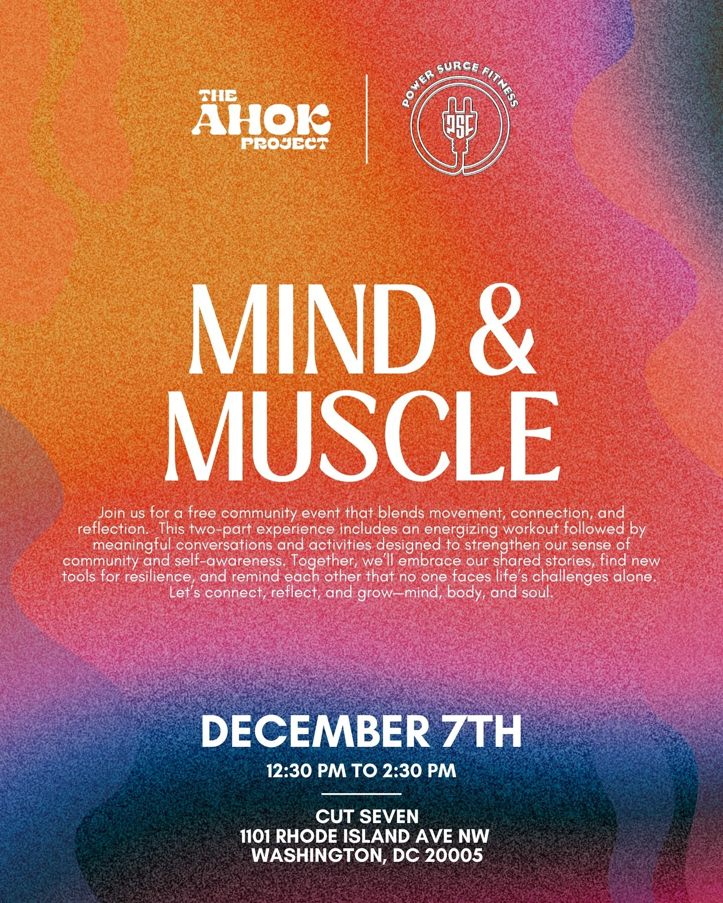 Hey DC! Join us for an incredible community event brought to you by @theahokproject and @power_serg6 ! We&rsquo;re excited to partner for a day of movement, connection, and reflection&mdash; Thanks to the generosity of our friends at @cutseven , who 