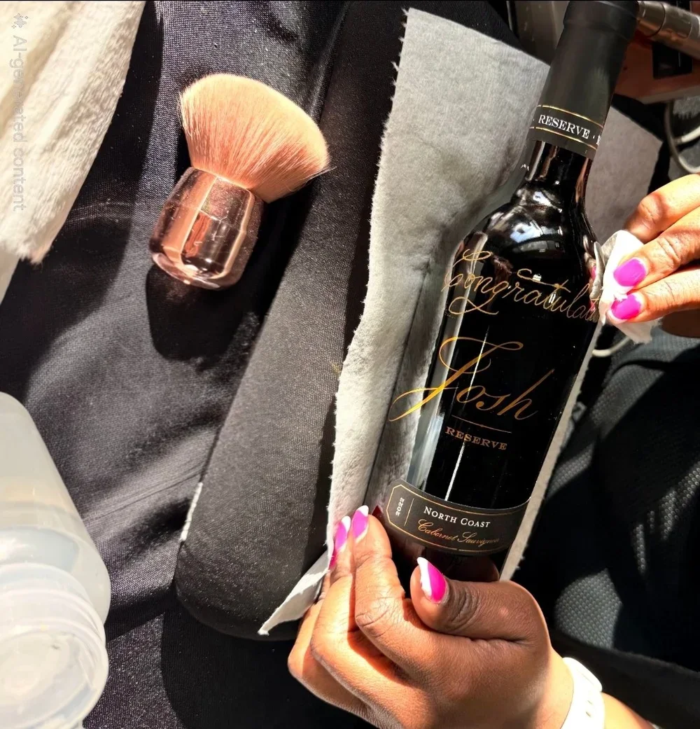 Sher Pierre NJ NY NYC Calligrapher and Engraver Brand Activation for Josh Wines