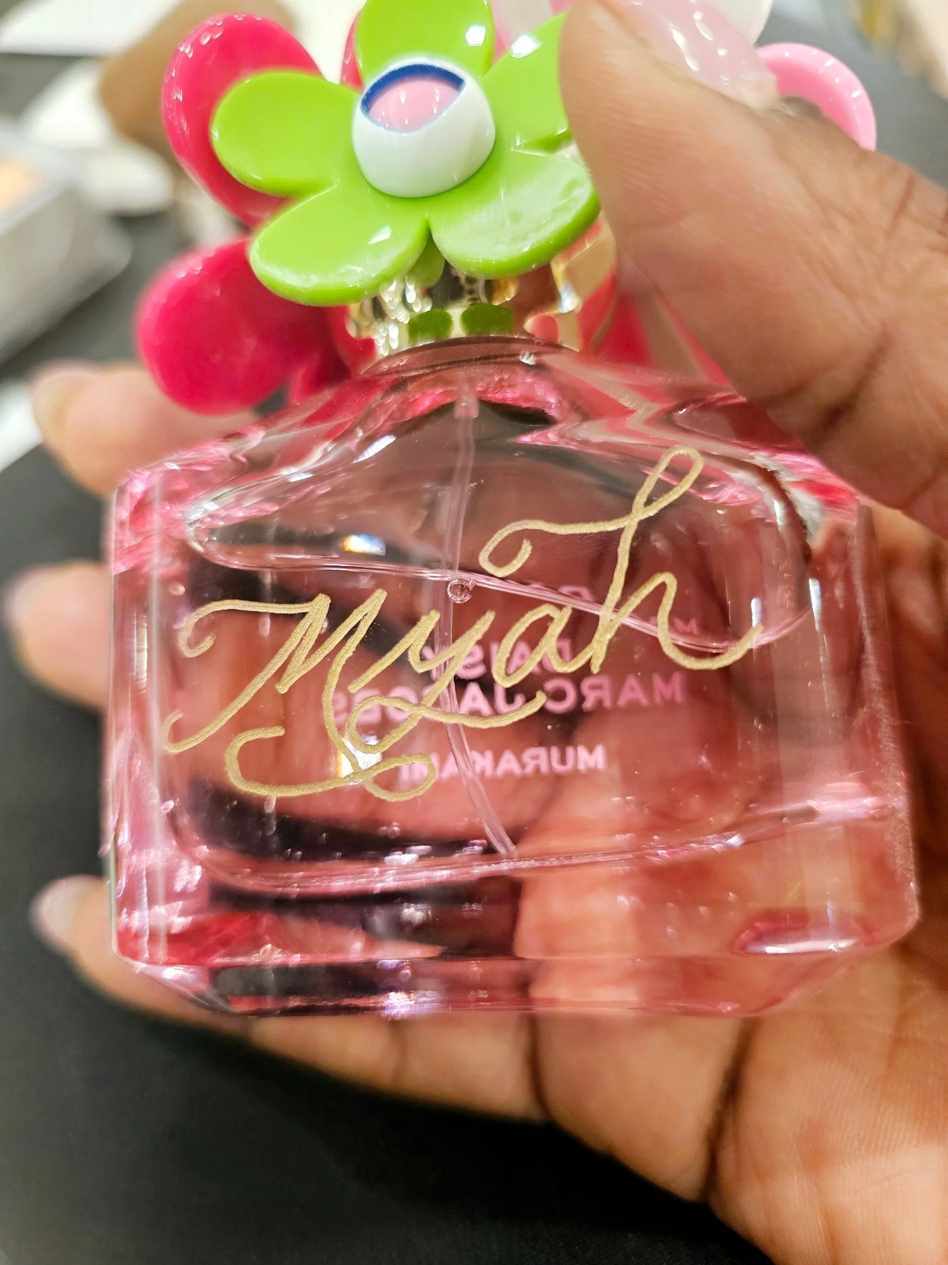 Sher-Pierre-NJ-NY-NYC-Calligrapher-and-Engraver-Engraved-Marc-Jacobs-Bottle-Brand-Activation.jpg