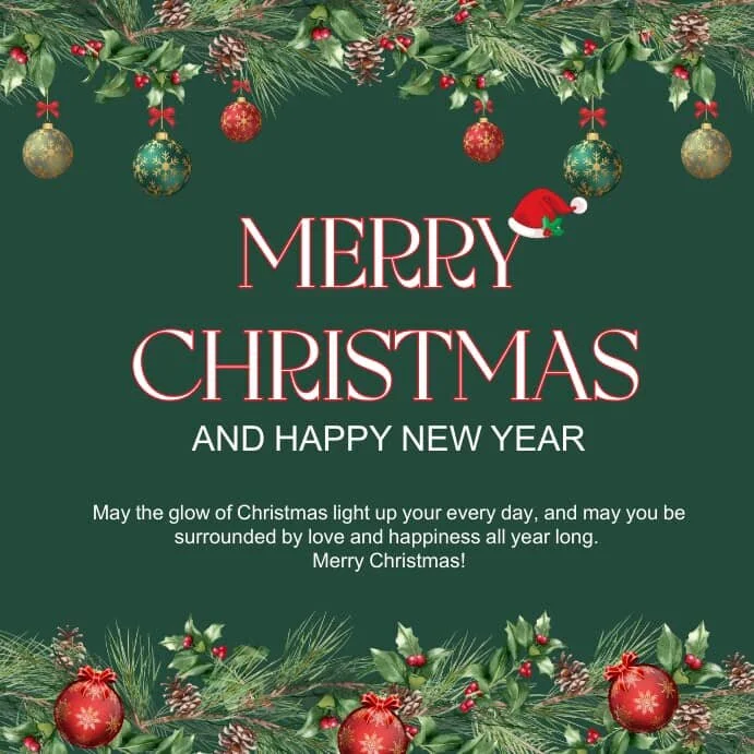 From our families to yours, we wish you a very Merry Christmas and a blessed New Year!