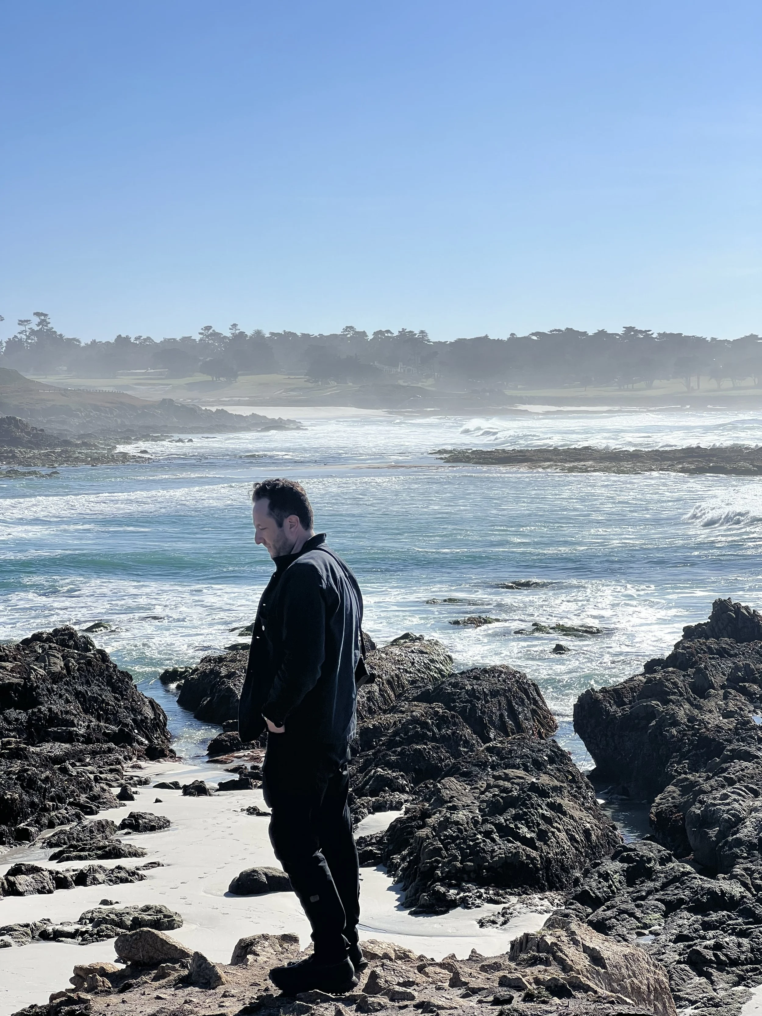 Jonathan S. Goldstein staring at ocean