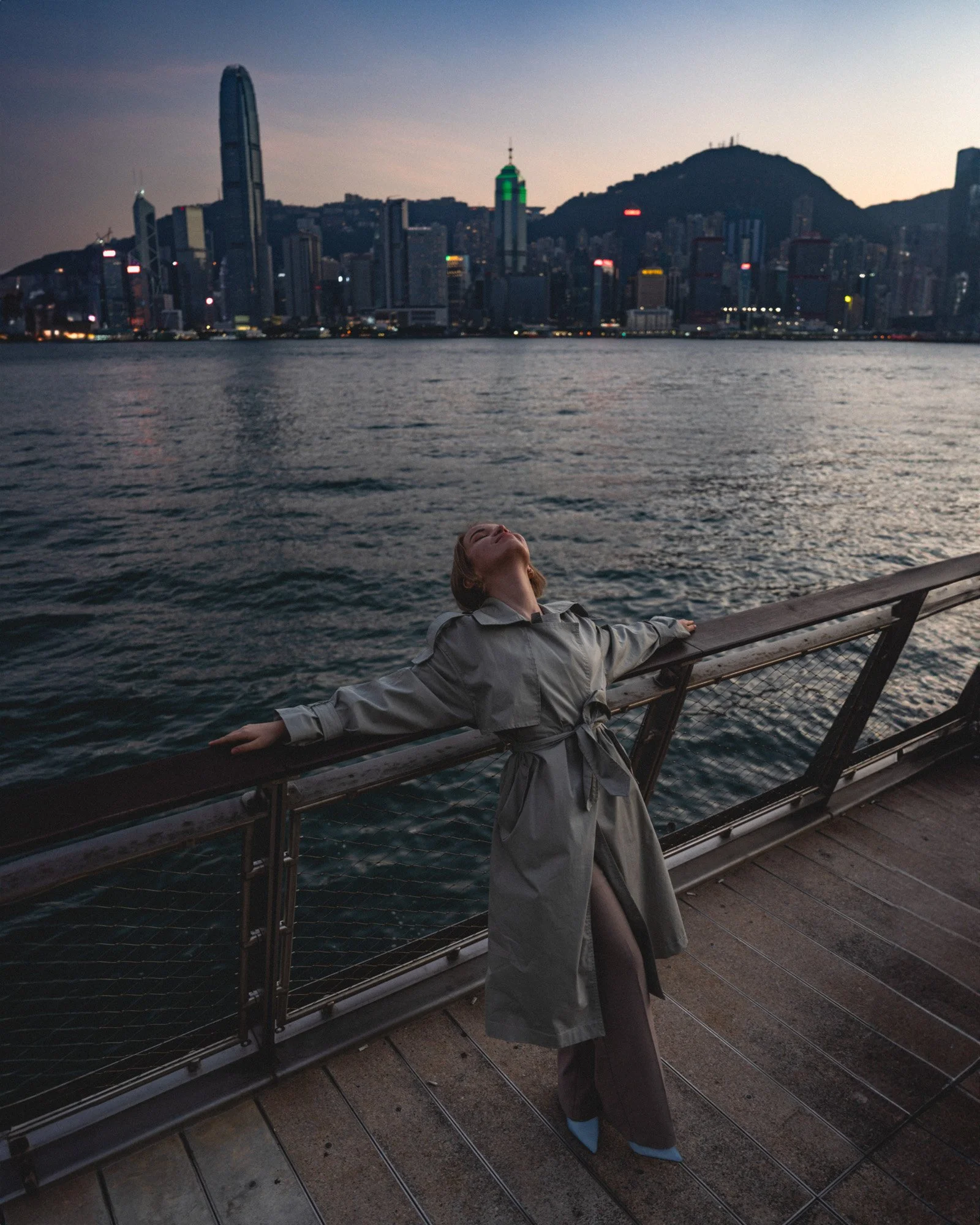 Harbourside in Hong Kong with Sabina