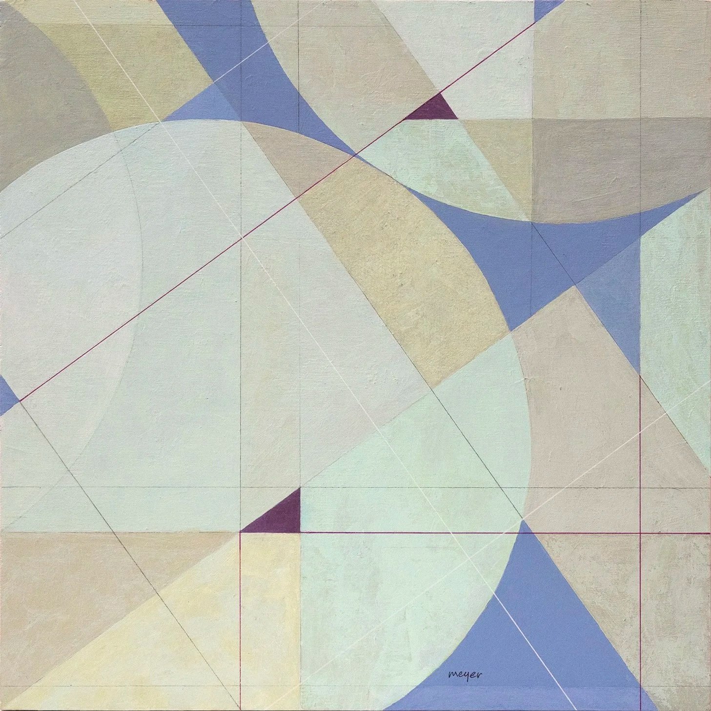 The Molecular Structure of Peace 
acrylic, pencil, colored pencil 
12" x 12"