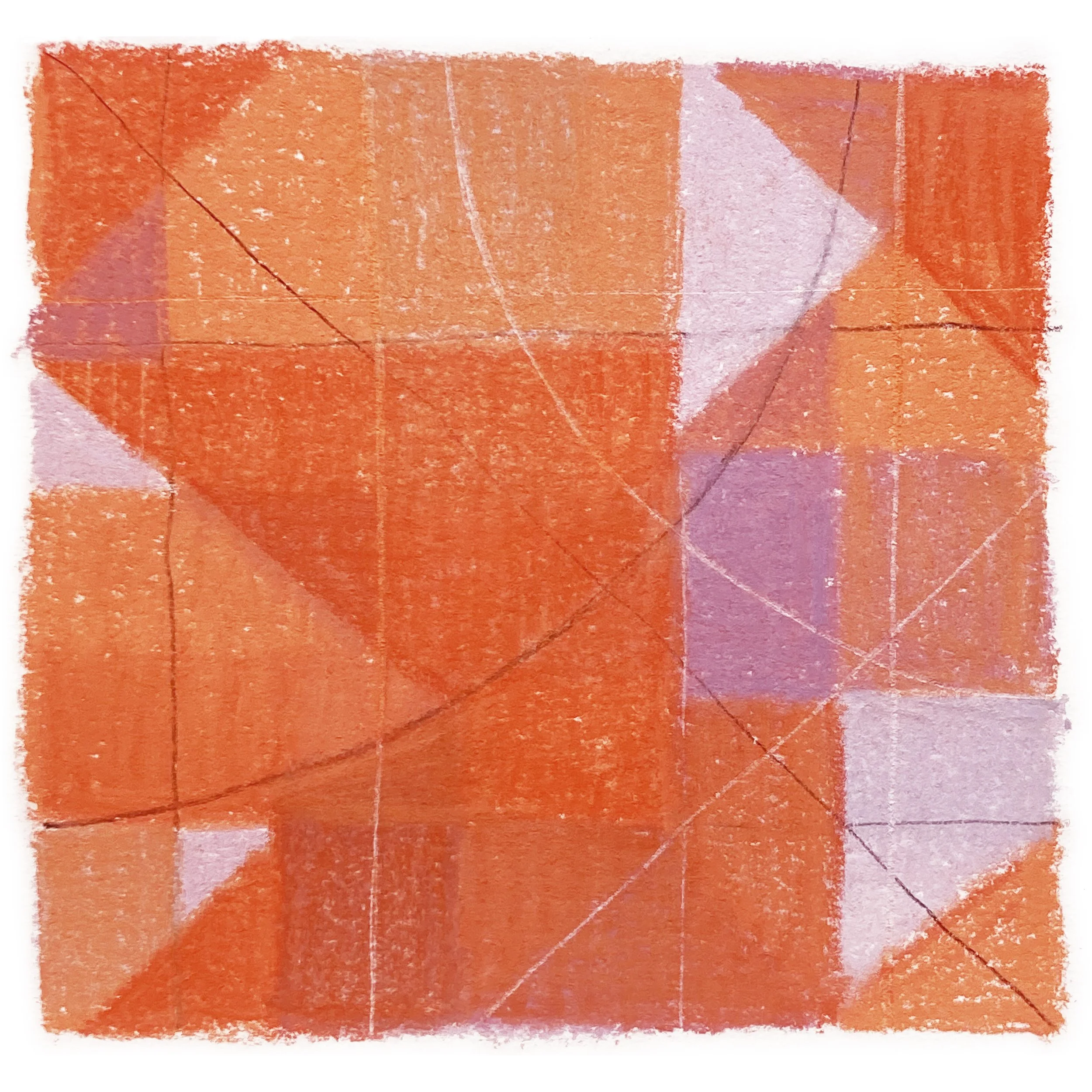 Mandarin Matrix  
soft pastel on paper, charcoal  
5.25" x 5.5"  
SOLD