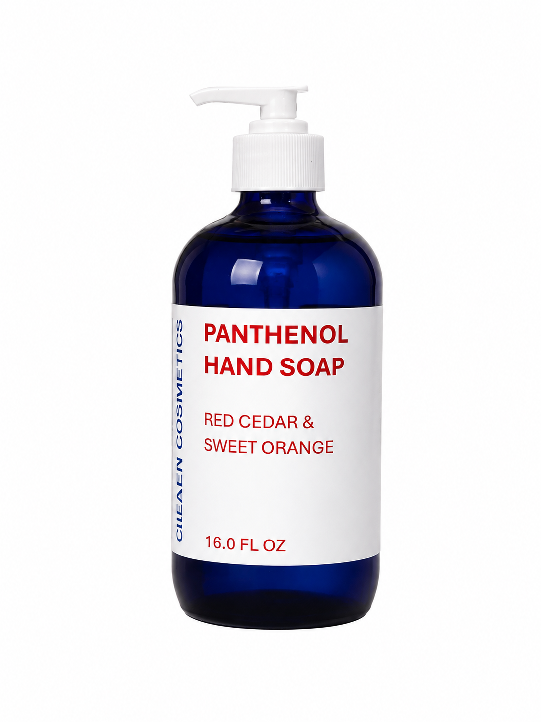 Panthenol Hand Soap - Red Cedar / Sweet Orange (16 oz glass bottle)