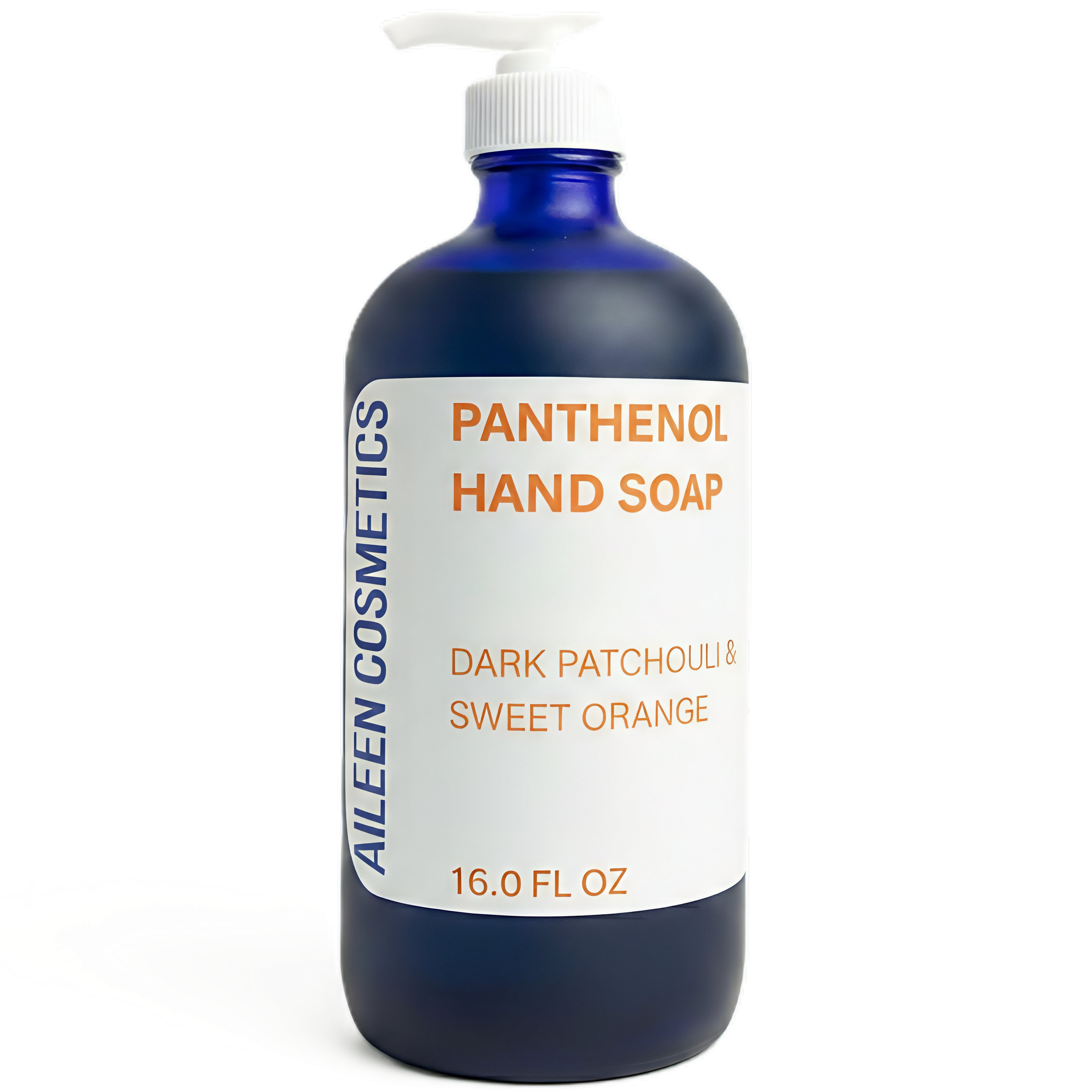 Panthenol Hand Soap - Dark Patchouli / Sweet Orange (16 oz glass bottle)
