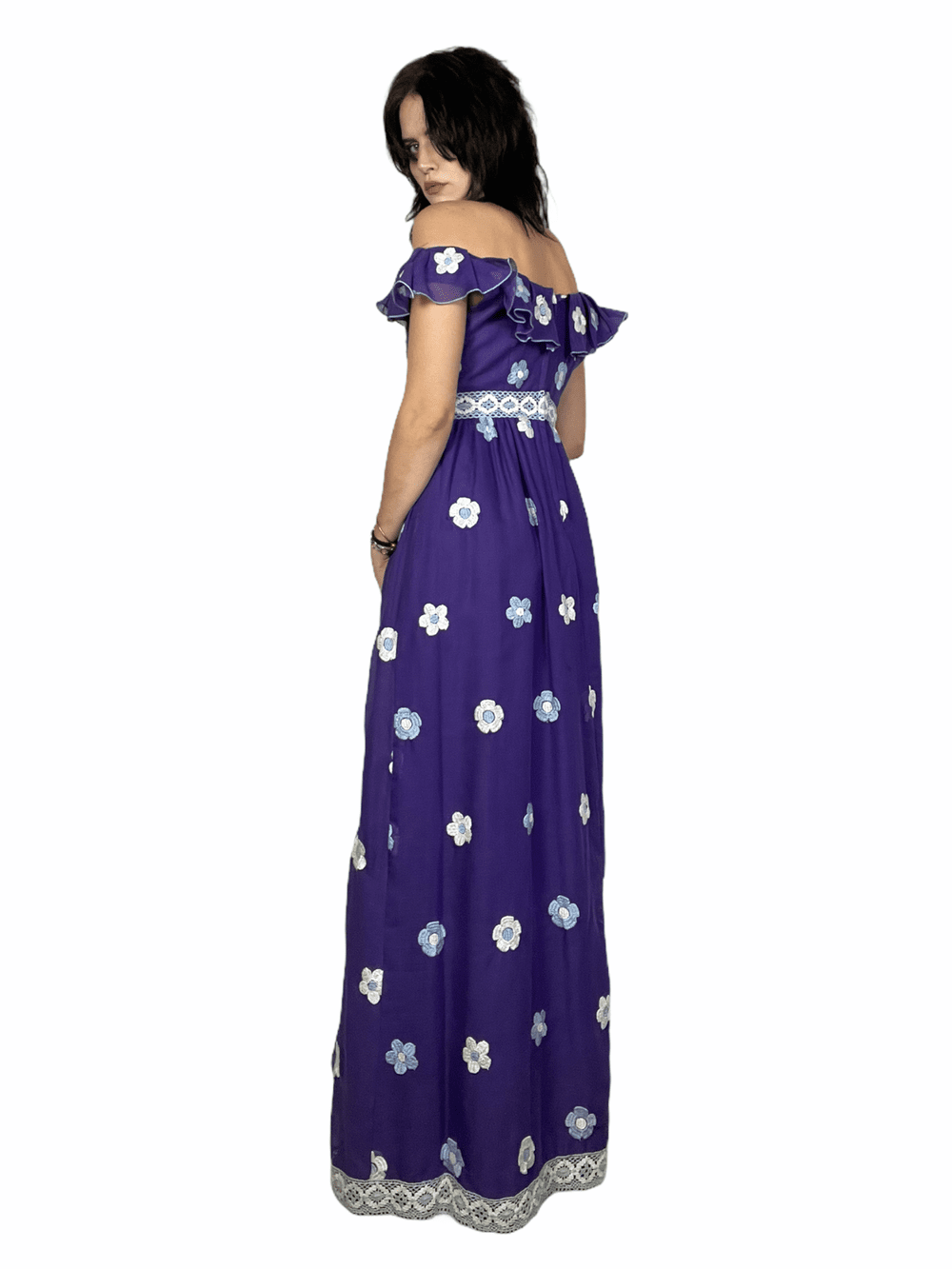 indian bridal shower dresses Sakkas Fiona Casual Summer Sleeveless Long Maxi Boho Peasant Dress w/Lace Floral Medium / White