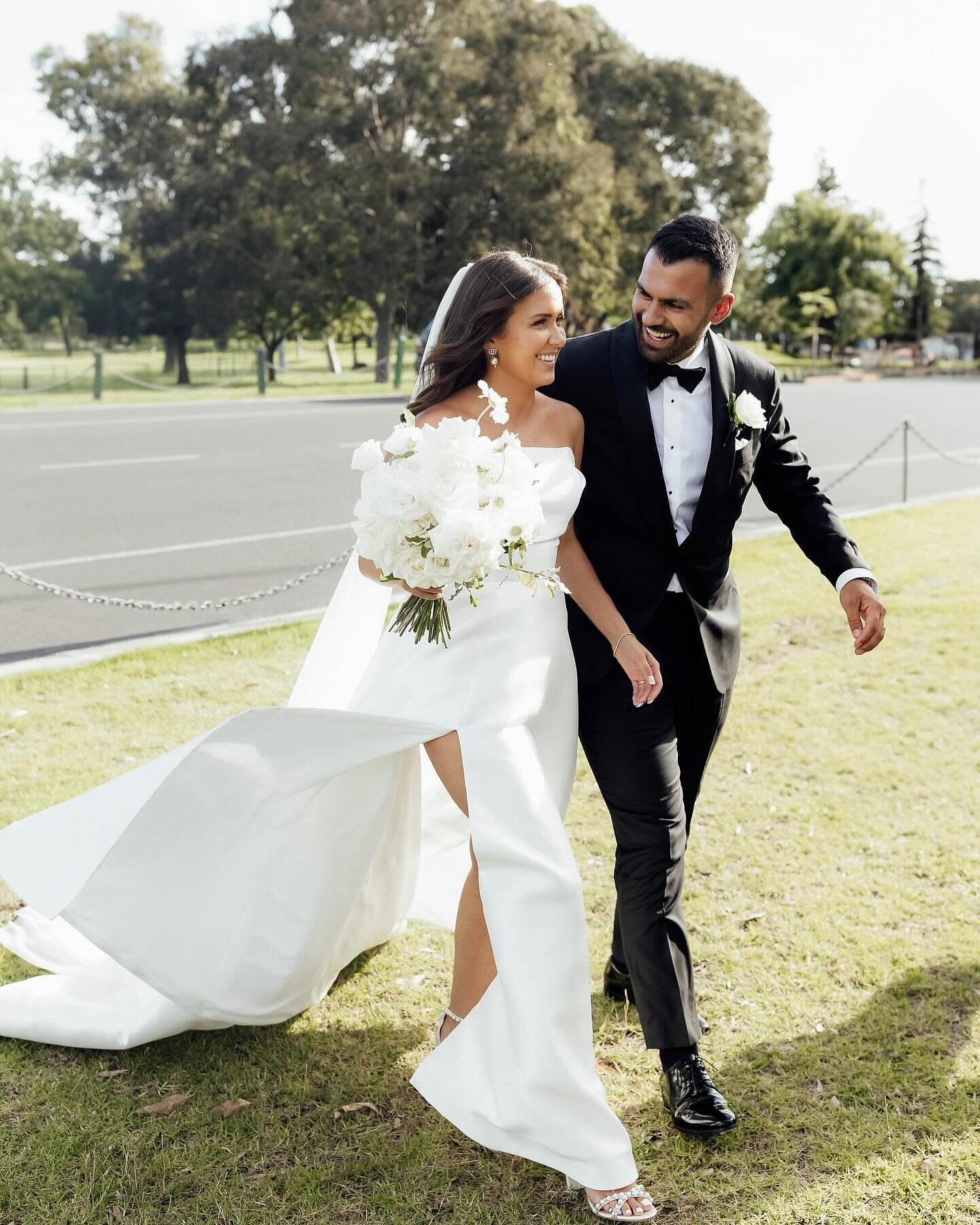 High school sweet hearts Ellie &amp; Diogo married last weekend at Greenfields in Albert Park. It was relaxed, personal and short &amp; sweet, just as they wanted. 
Celebrant: @marrymetee 
Photographer: @fernandstonephotography_ 
Videographer: @filmm