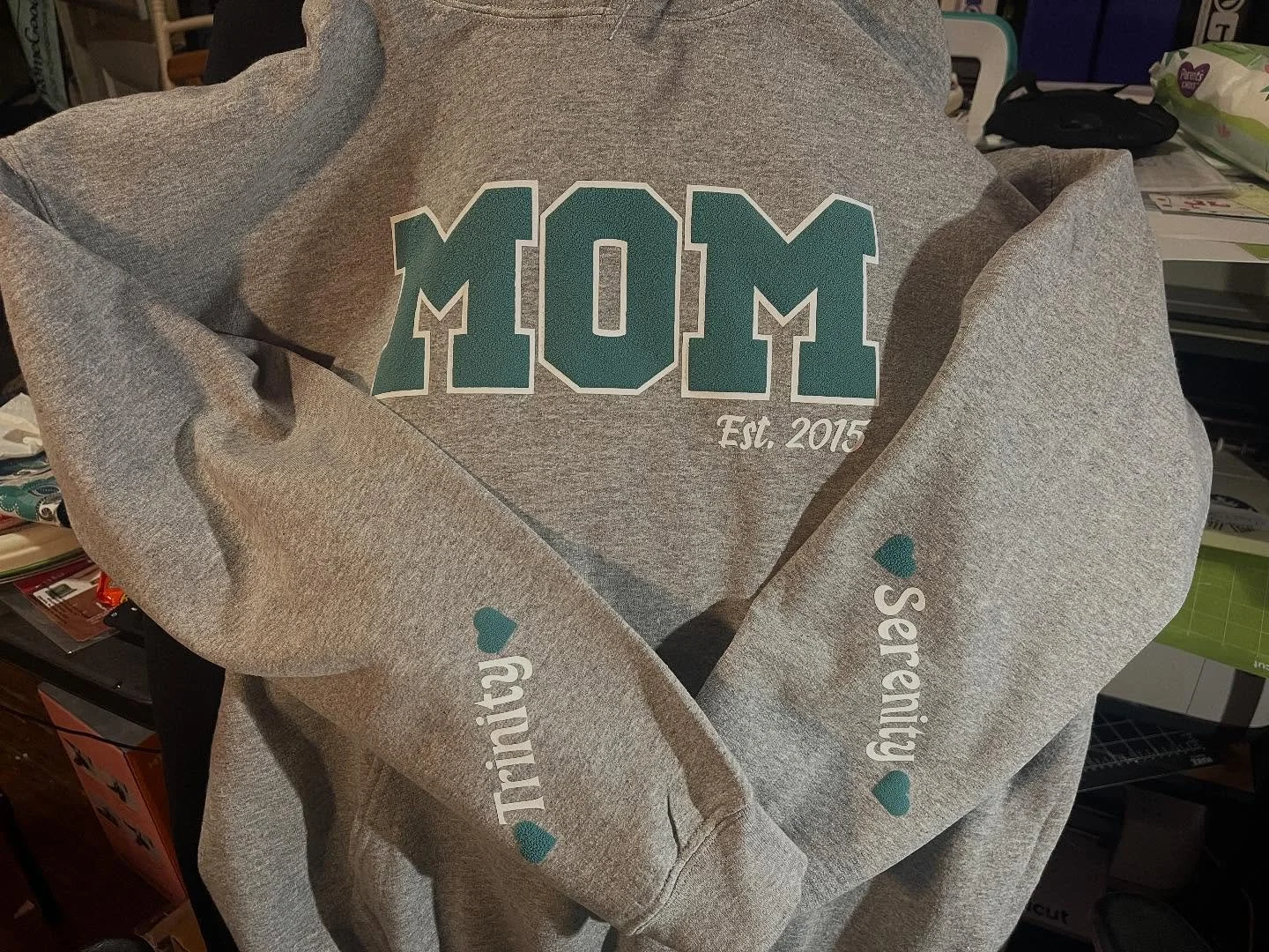 Yes the cold weather is coming. A few hoodie orders completed before bed. #crafter4lyfe #makerslyfe #smallbusiness