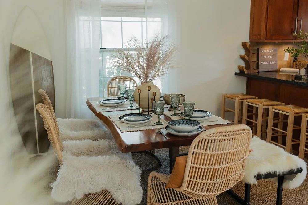 Our table is always set to welcome you&mdash;no matter the holiday, no matter the season. ✨ Our Airbnbs are designed for gatherings, connection, and creating unforgettable memories.
&bull;
Book your future family gathering via the link in our bio!&he