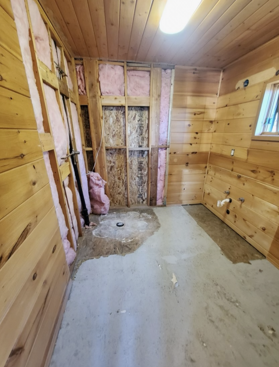 Bathroom gutted