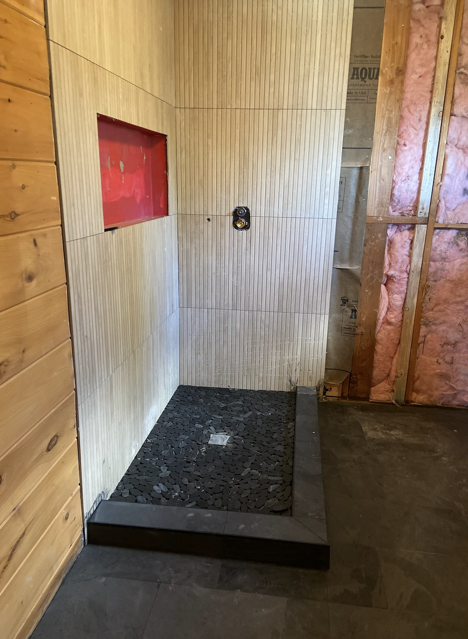Shower halfway done