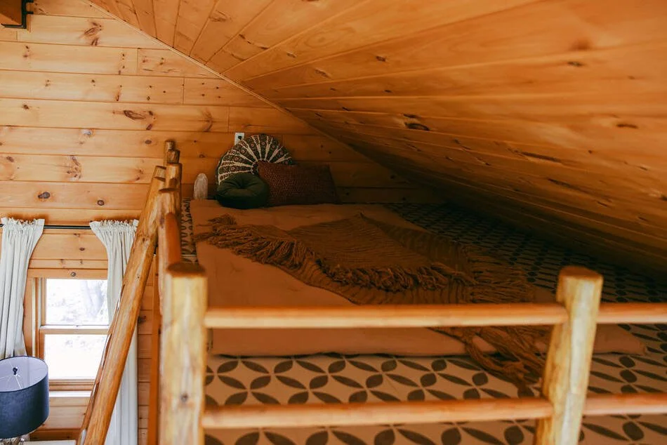 Hidden reading loft at Dark Moon Chalet near San Diego